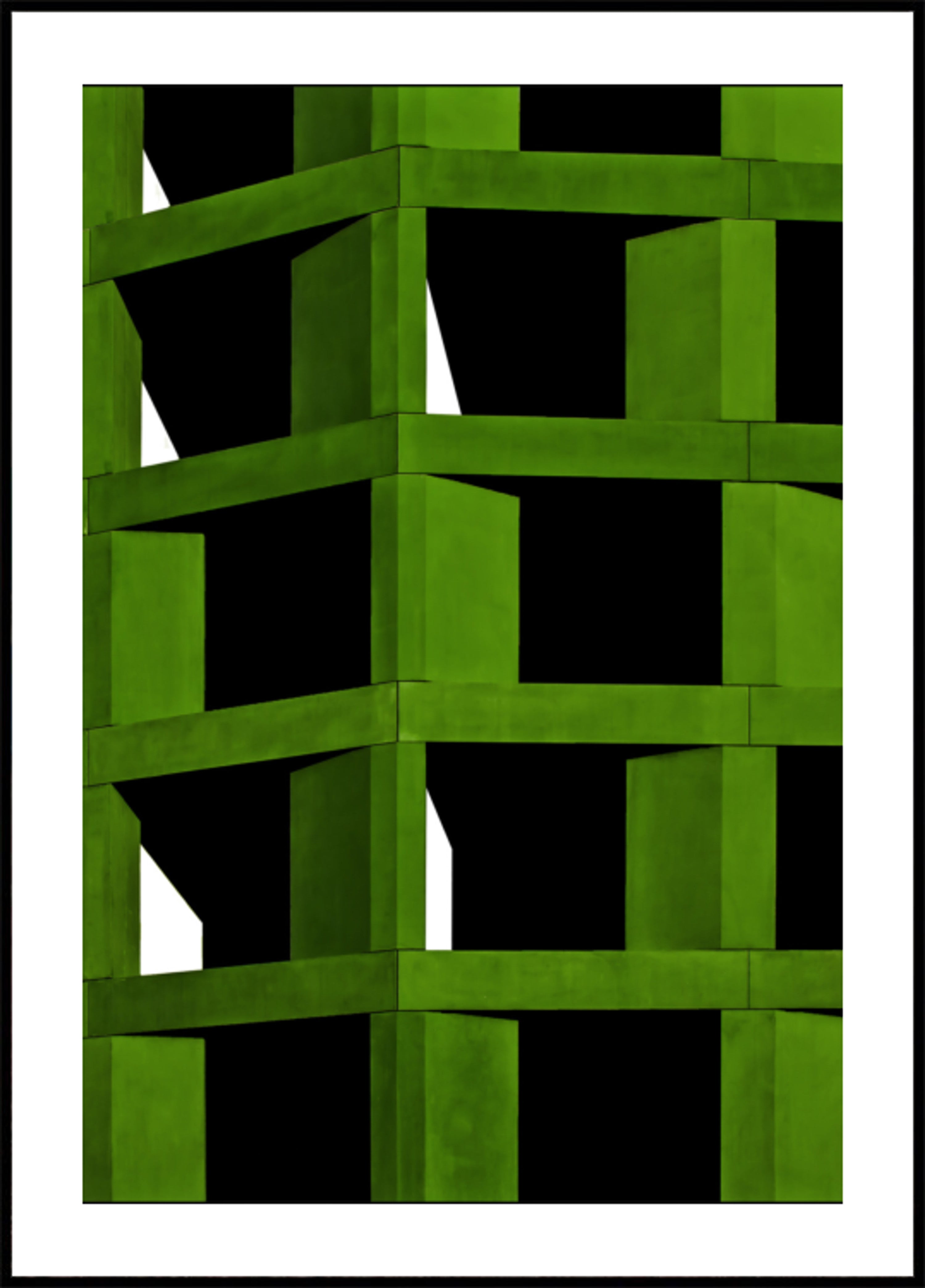 Geometría verde vibrante