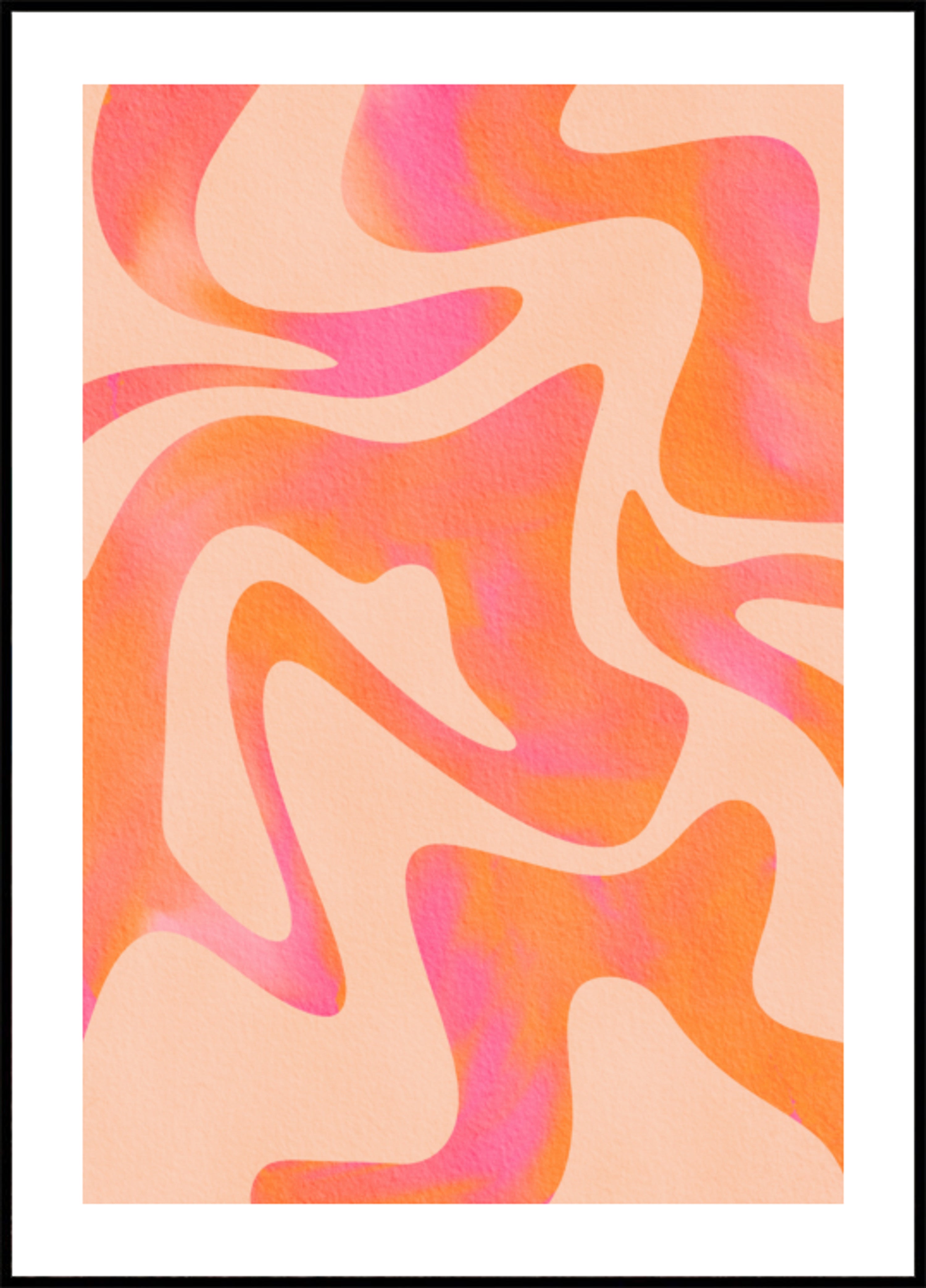 Remolinos maravillosos de color rosa y naranja