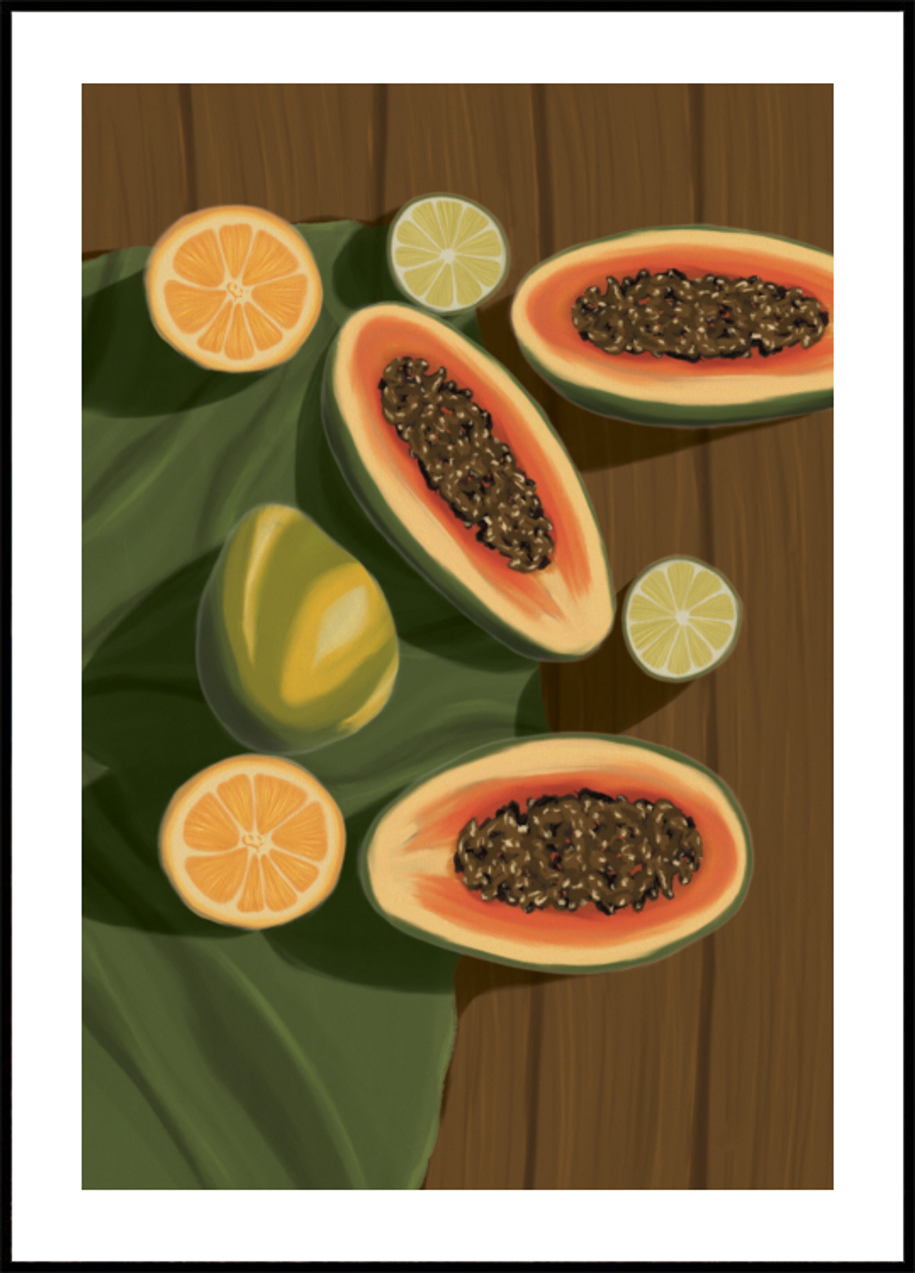 Frutas tropicales vibrantes