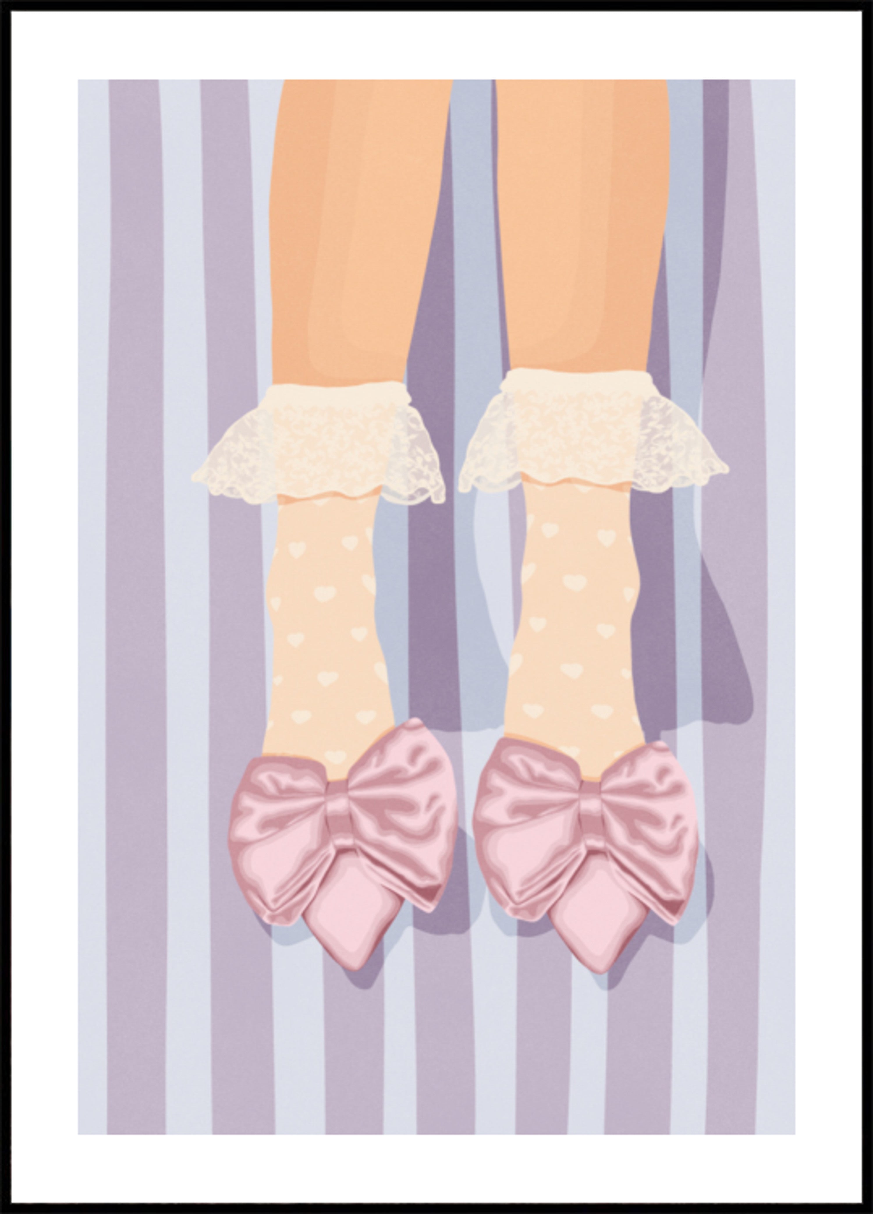 Zapatos con lazo rosa dulce