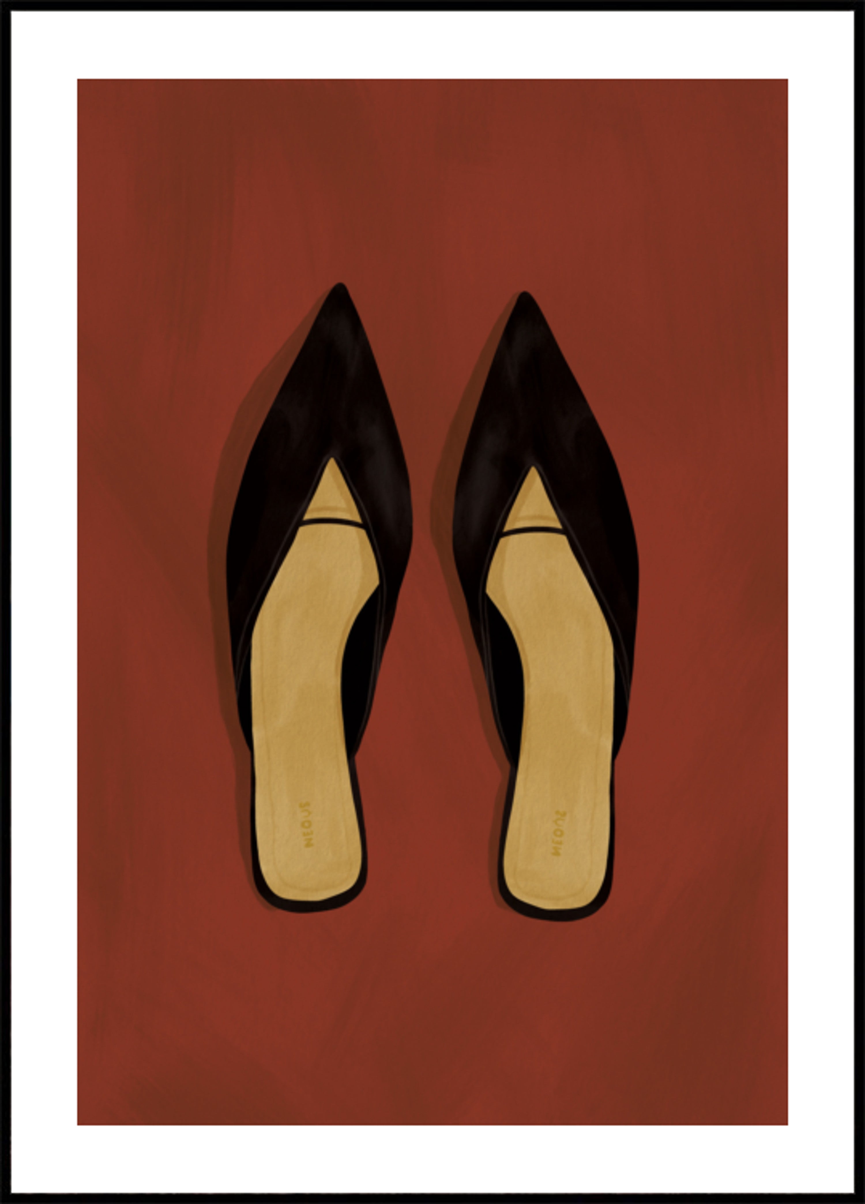Mules negros elegantes