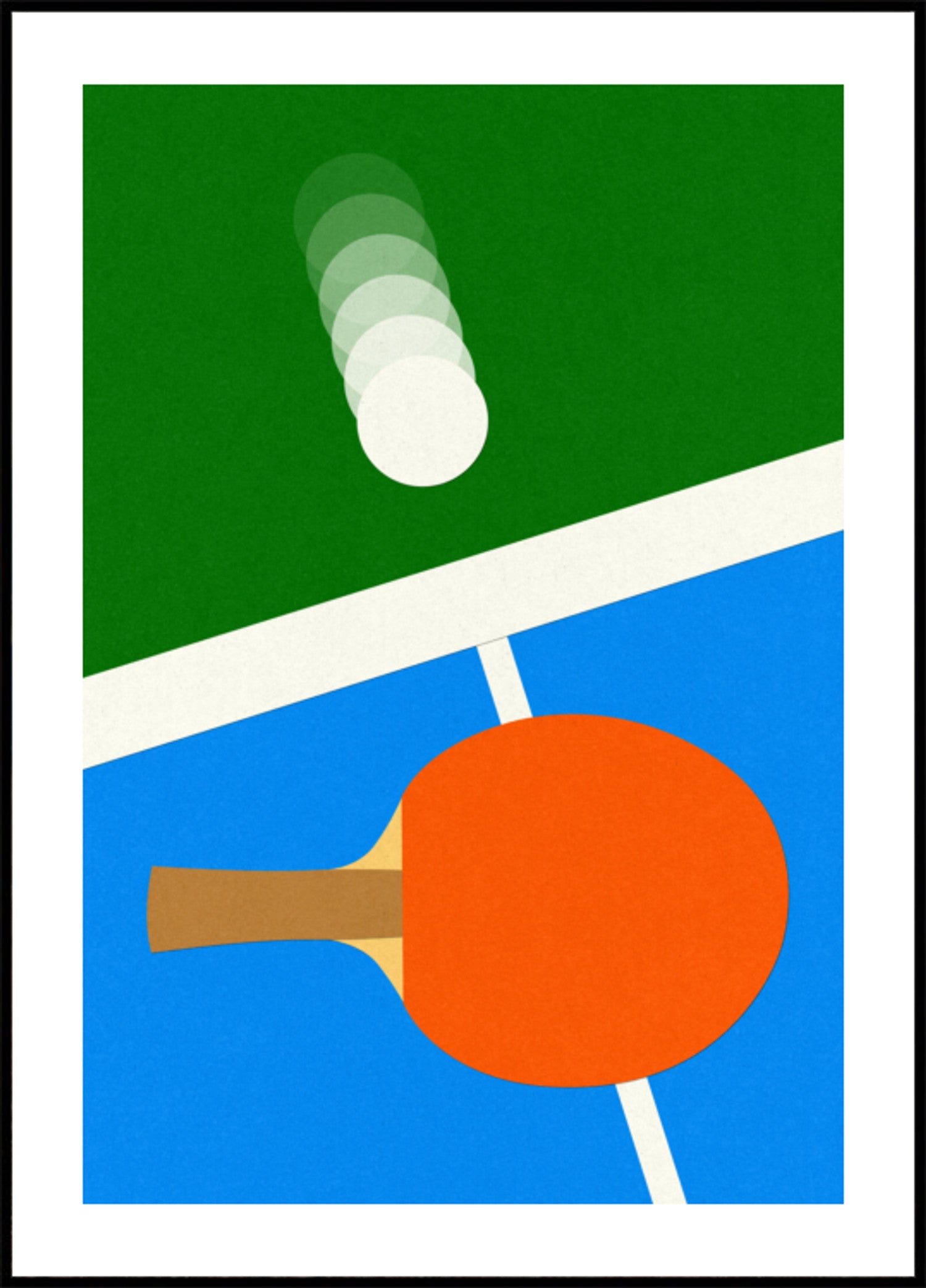 Acción de tenis de mesa