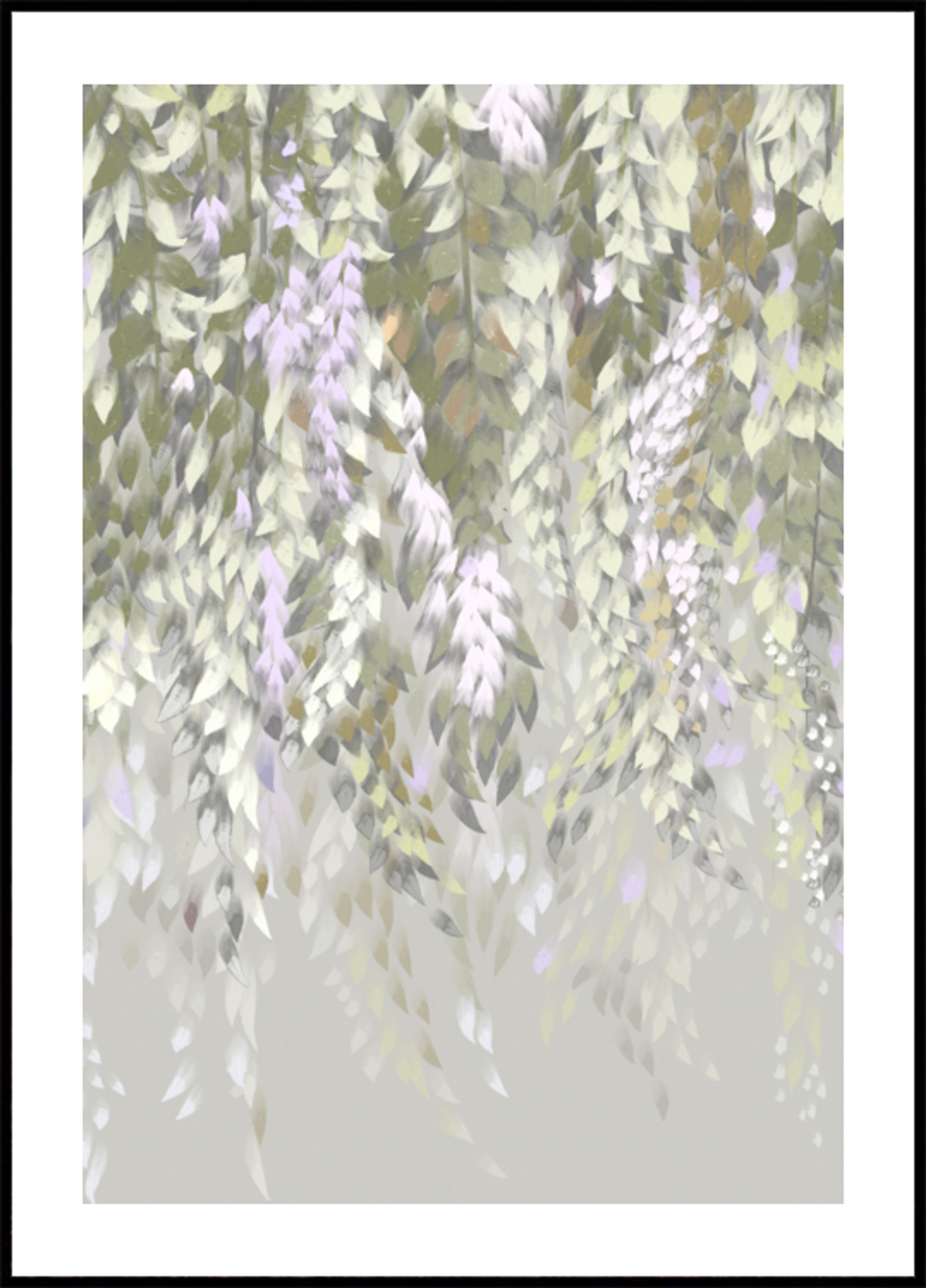 Flores de glicina en colores pastel