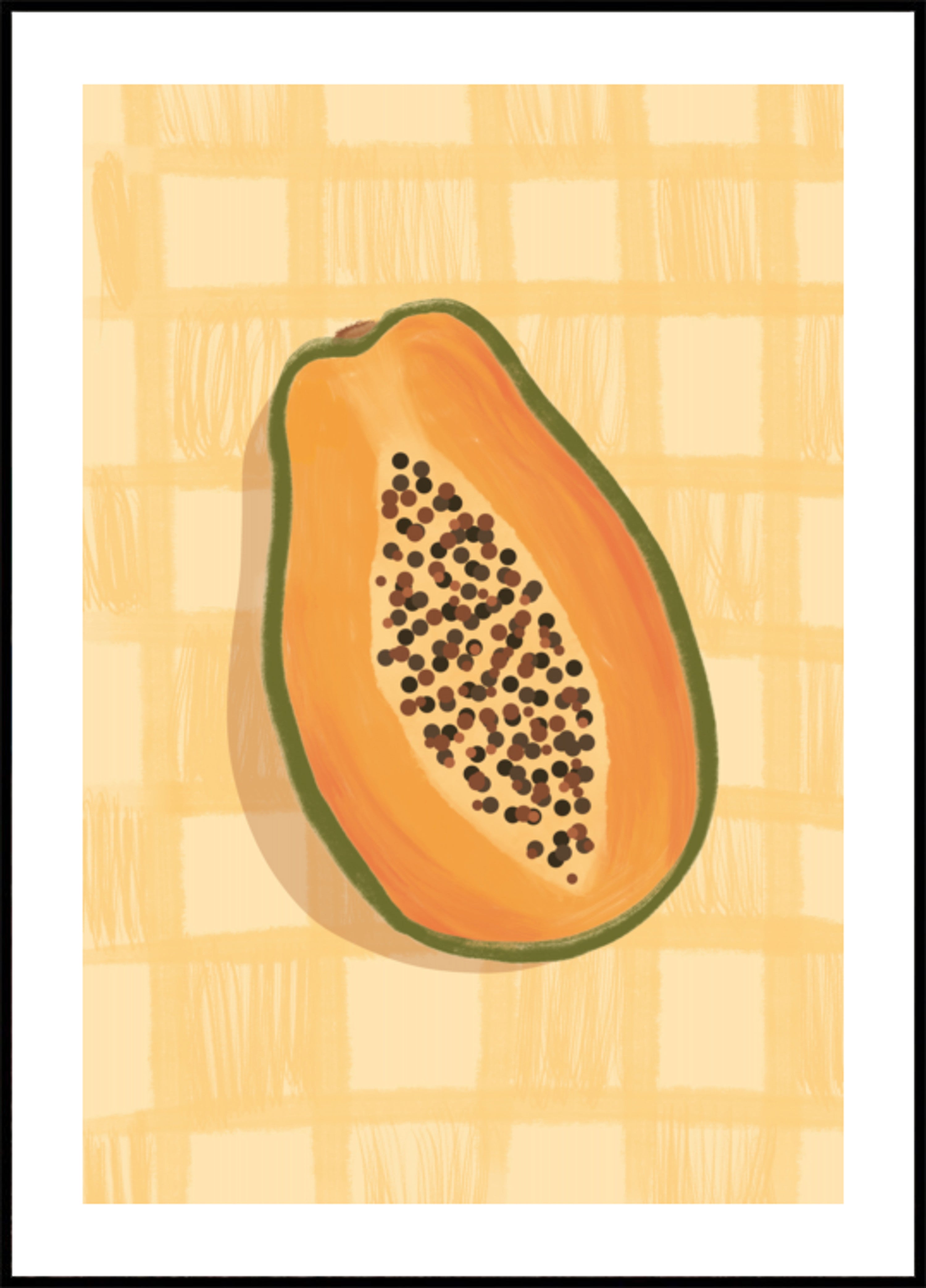 Rebanada de papaya fresca