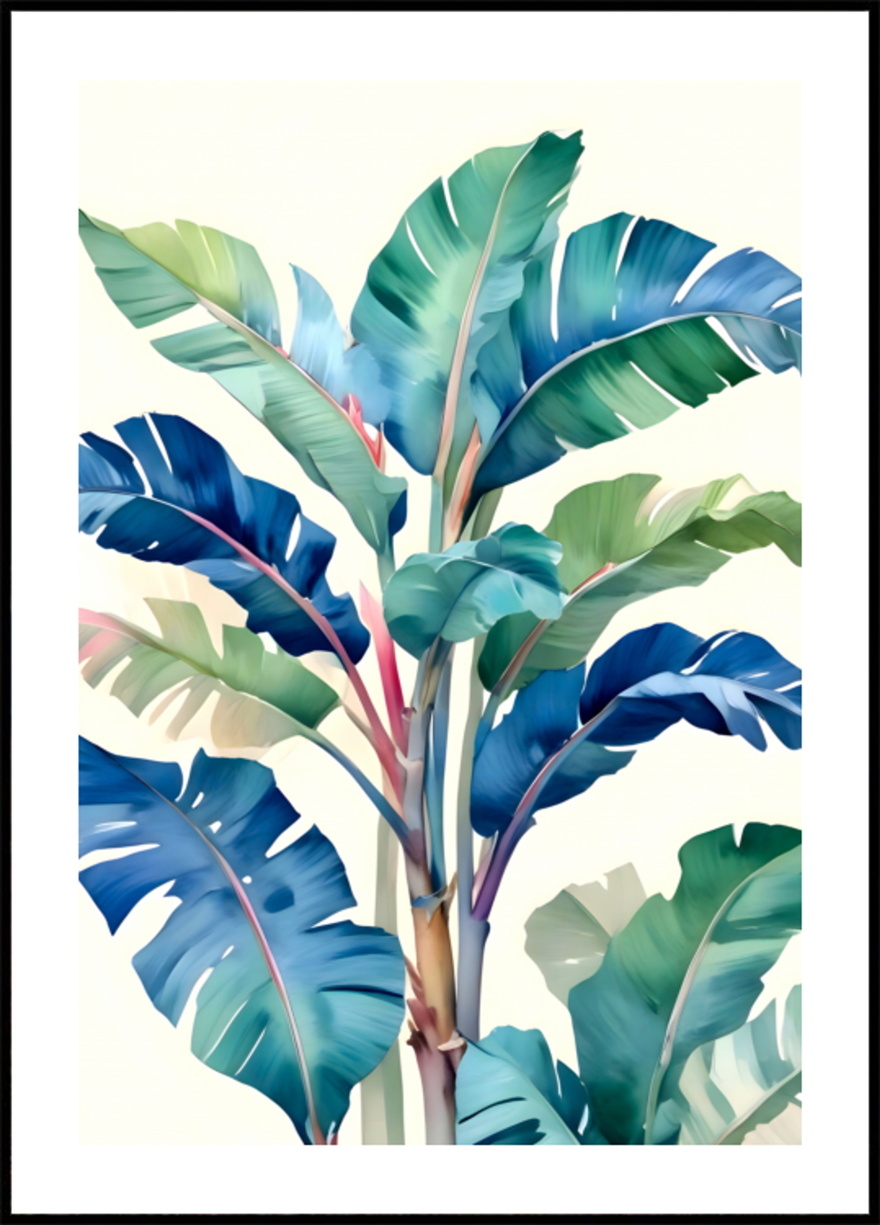 Hojas de plátano tropicales