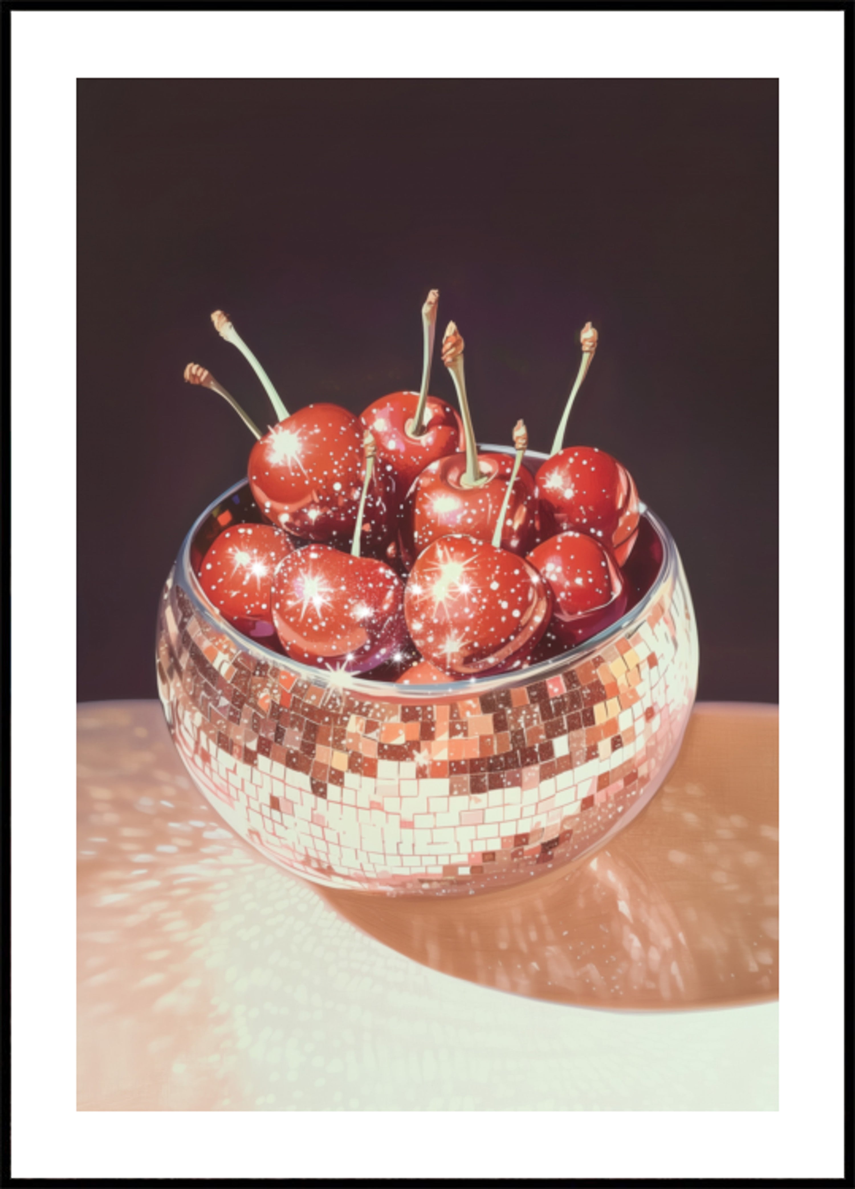 Cerezas disco espumosas