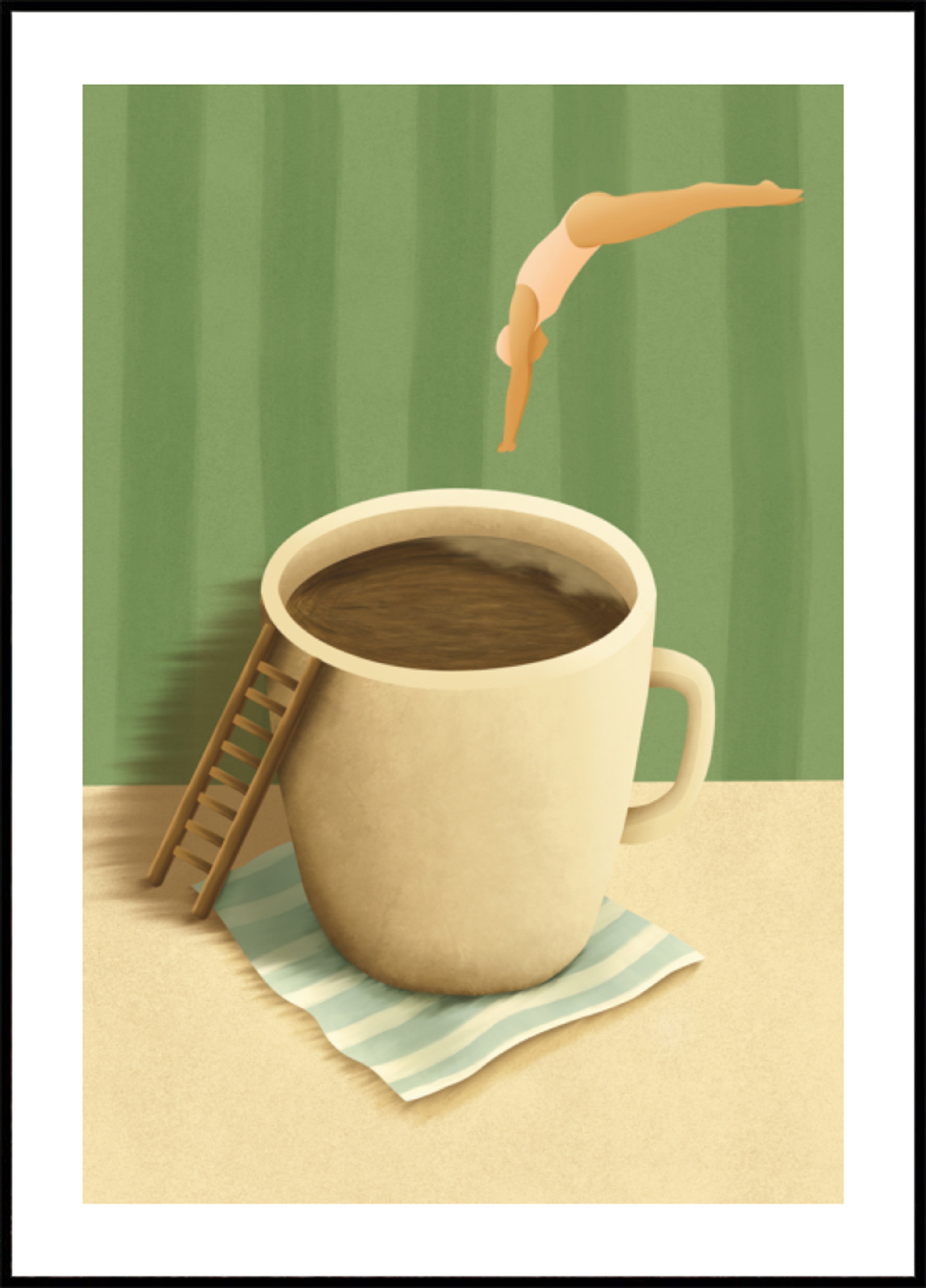 Buceo con café por la mañana