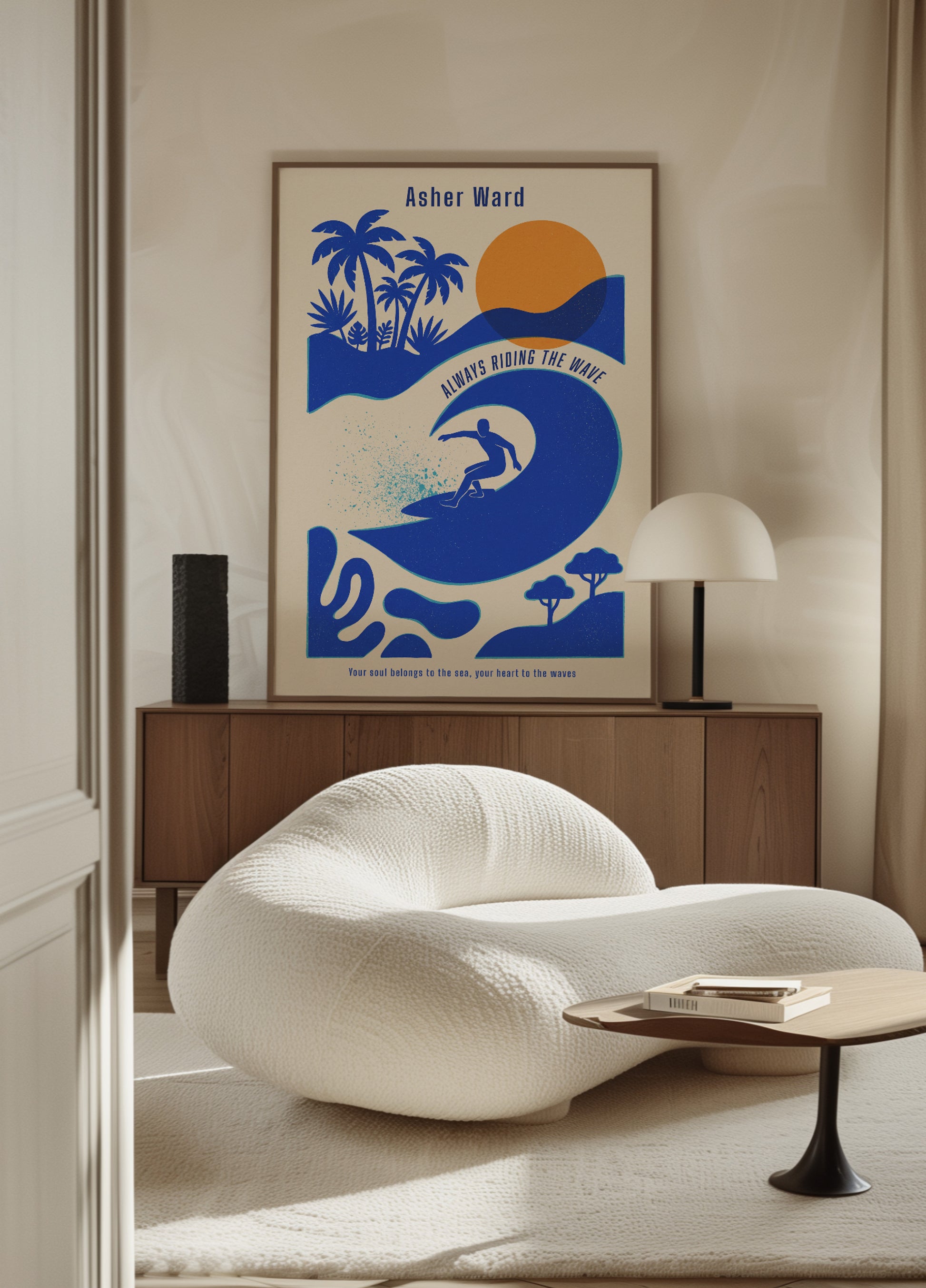 Ola de surf impersonal con vibraciones tropicales