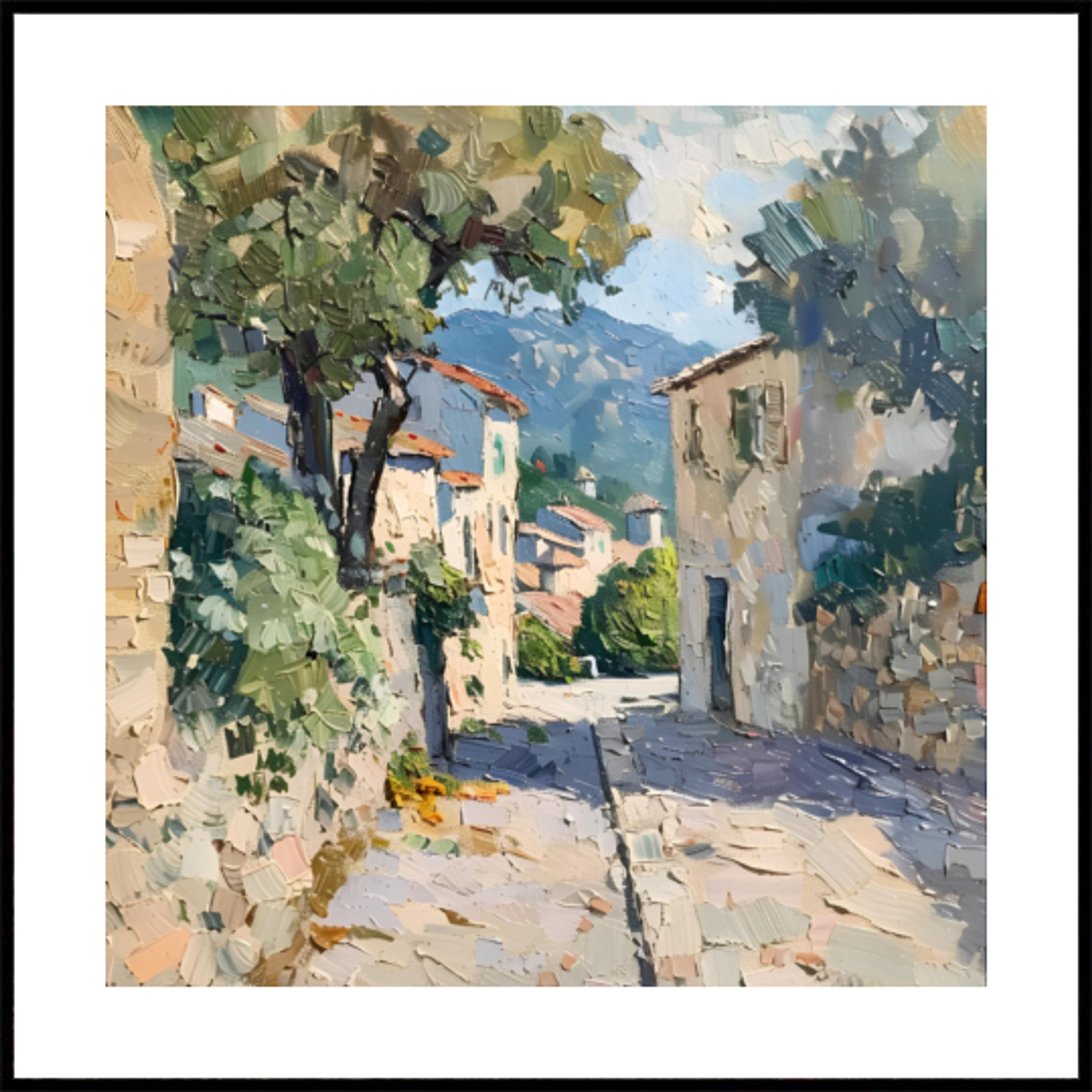 Calle del pueblo soleado