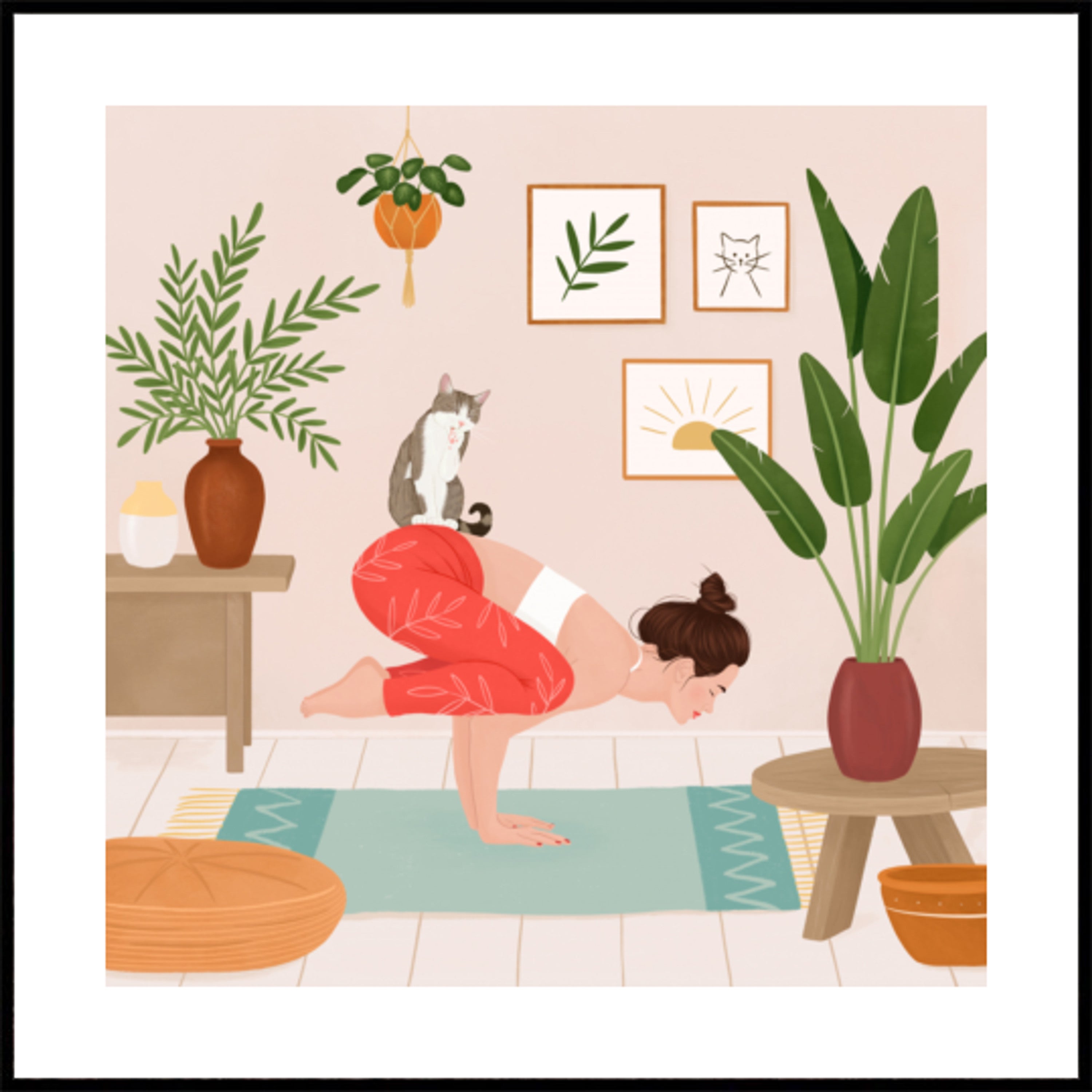 Gato de yoga pacífico