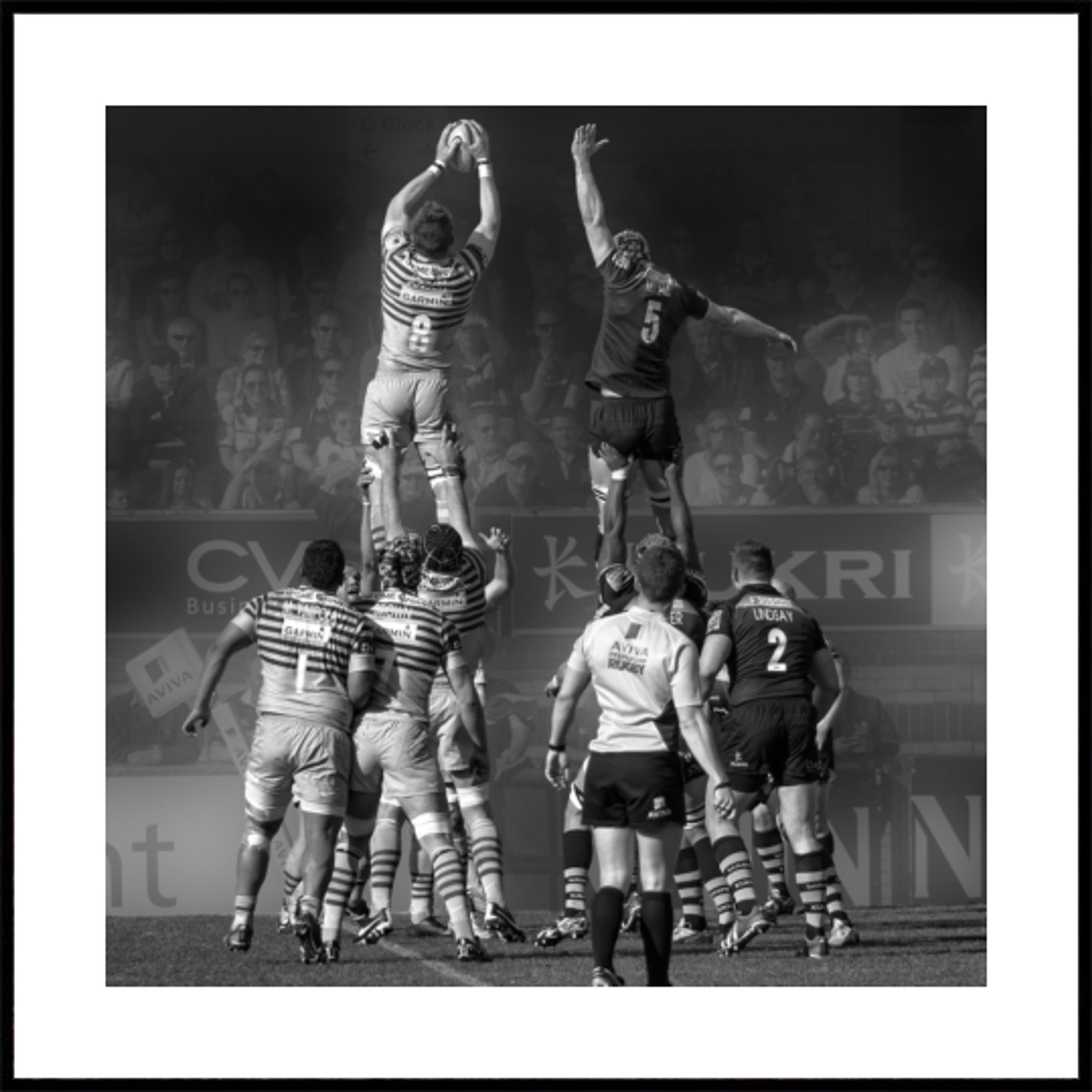 Acción del lineout de rugby