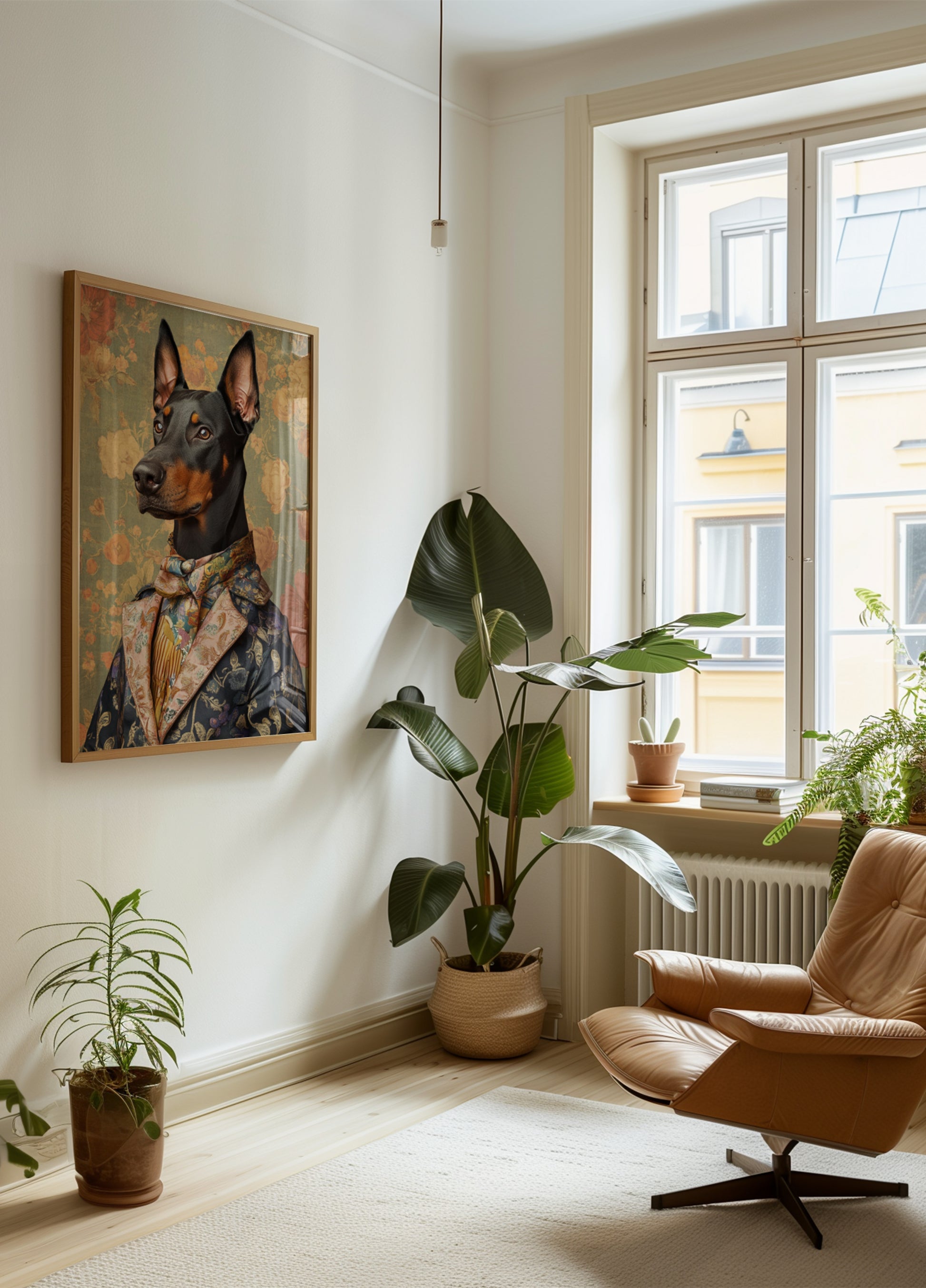 Caballero Doberman elegante