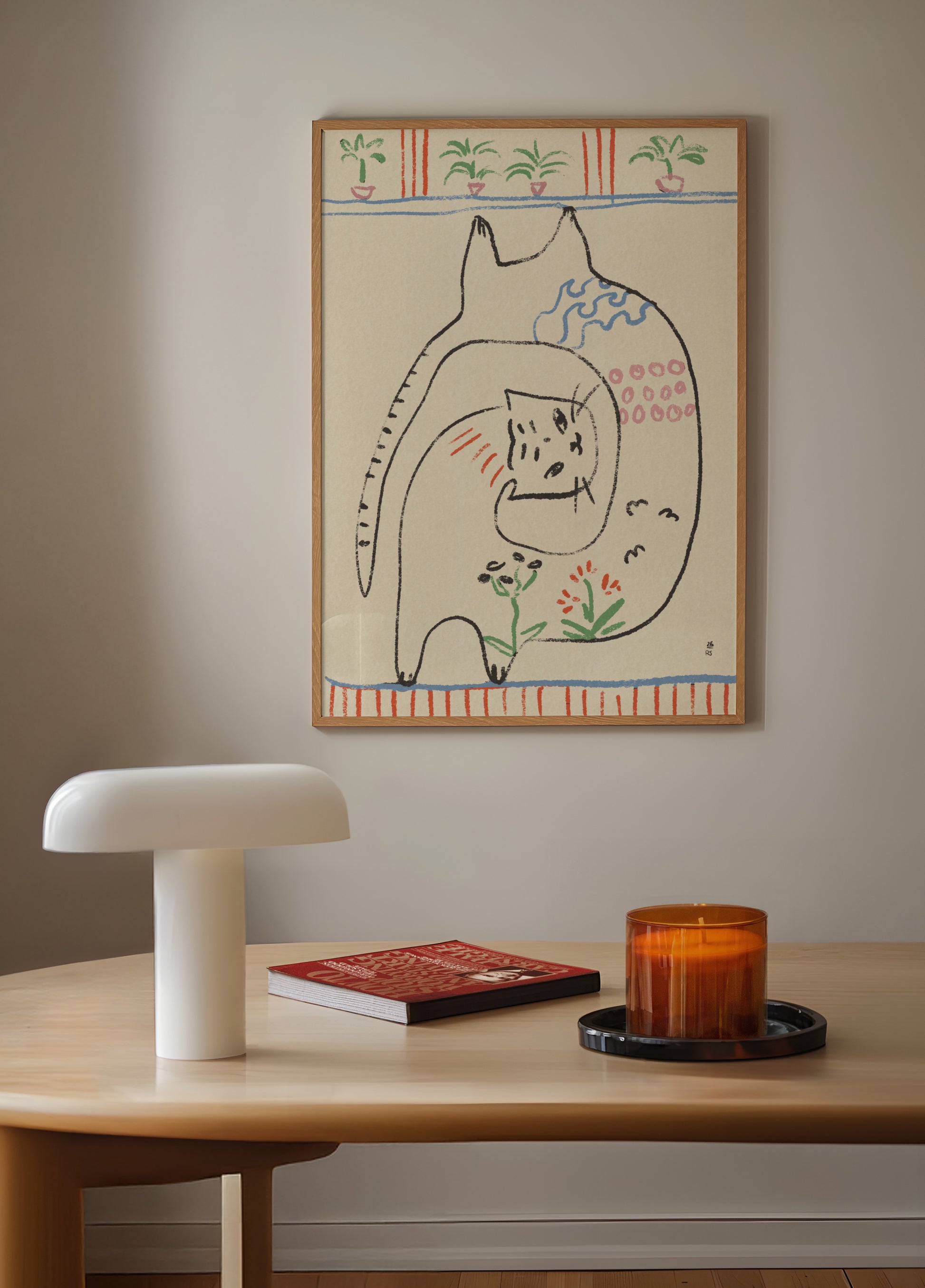 Ilustración de gatos juguetones