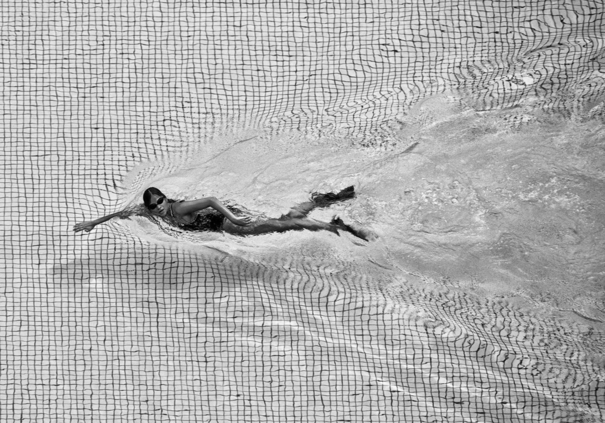 Nadador de piscina dinámica