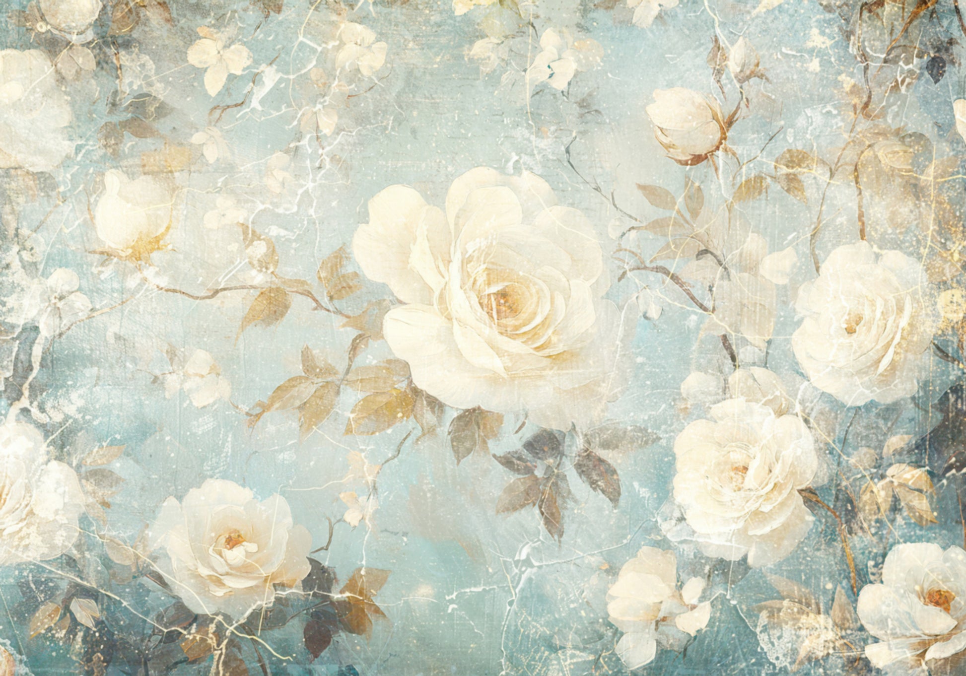 Rosas blancas vintage
