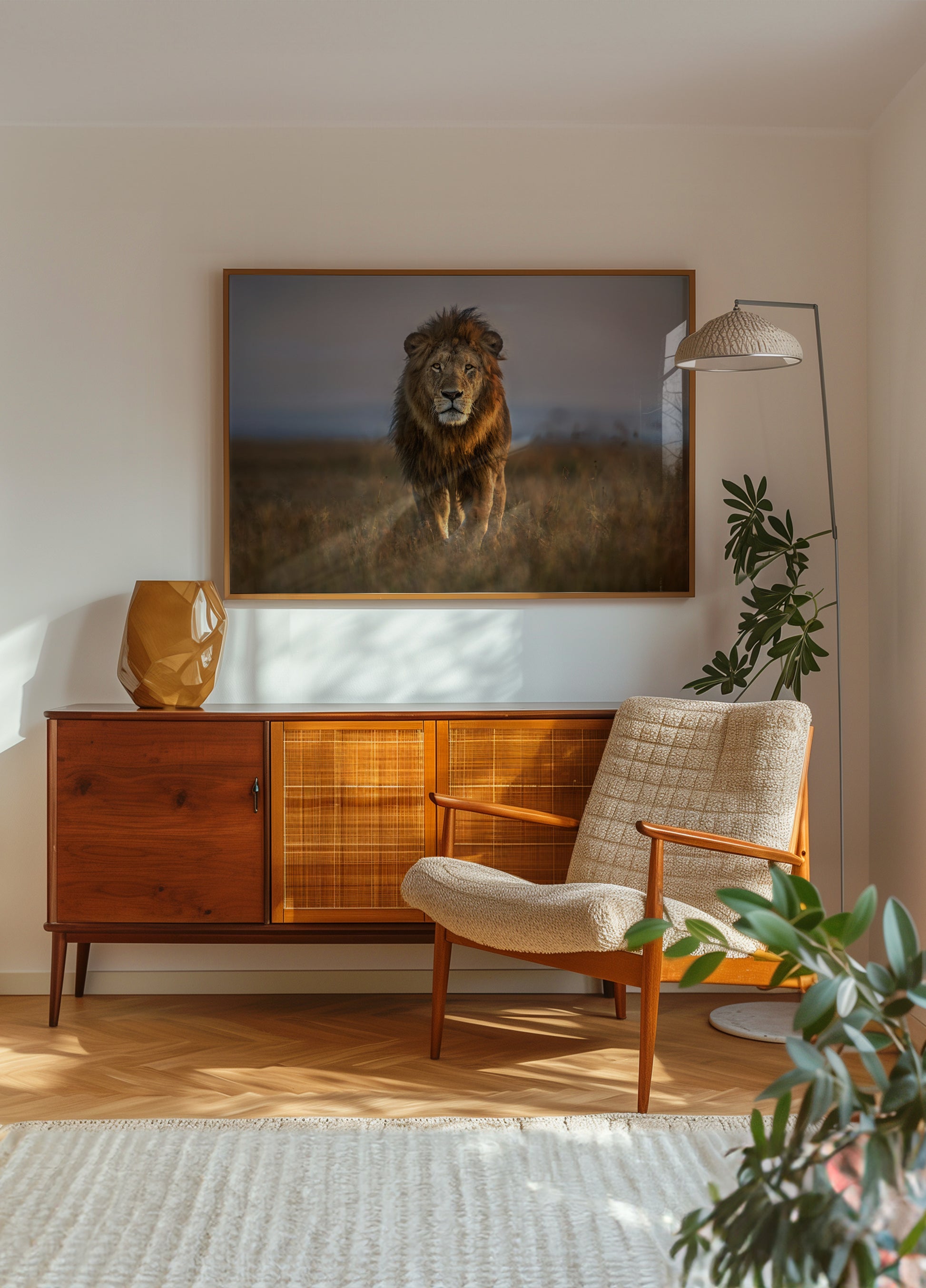 Majestuoso león africano