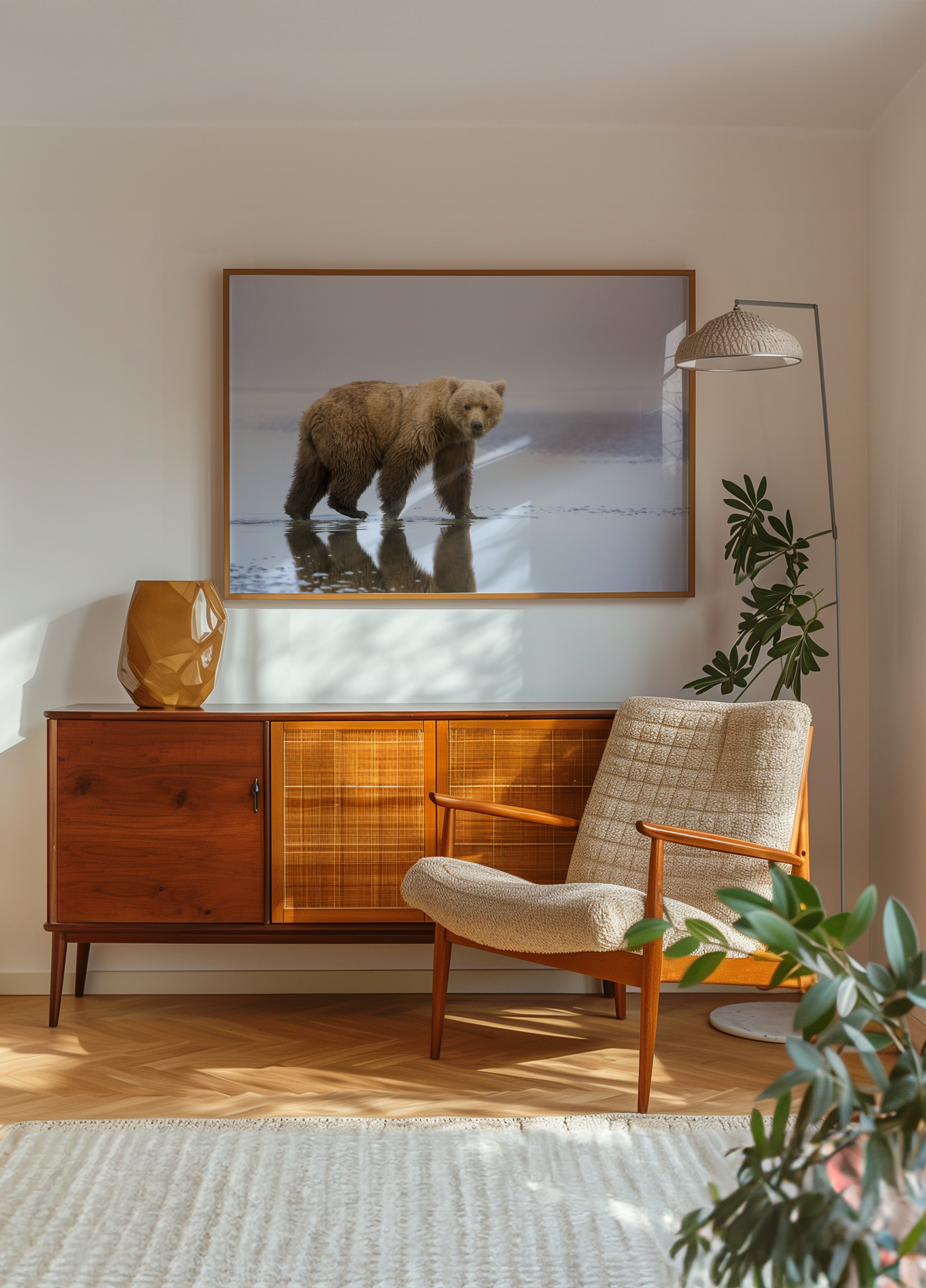 Reflejo del oso pardo