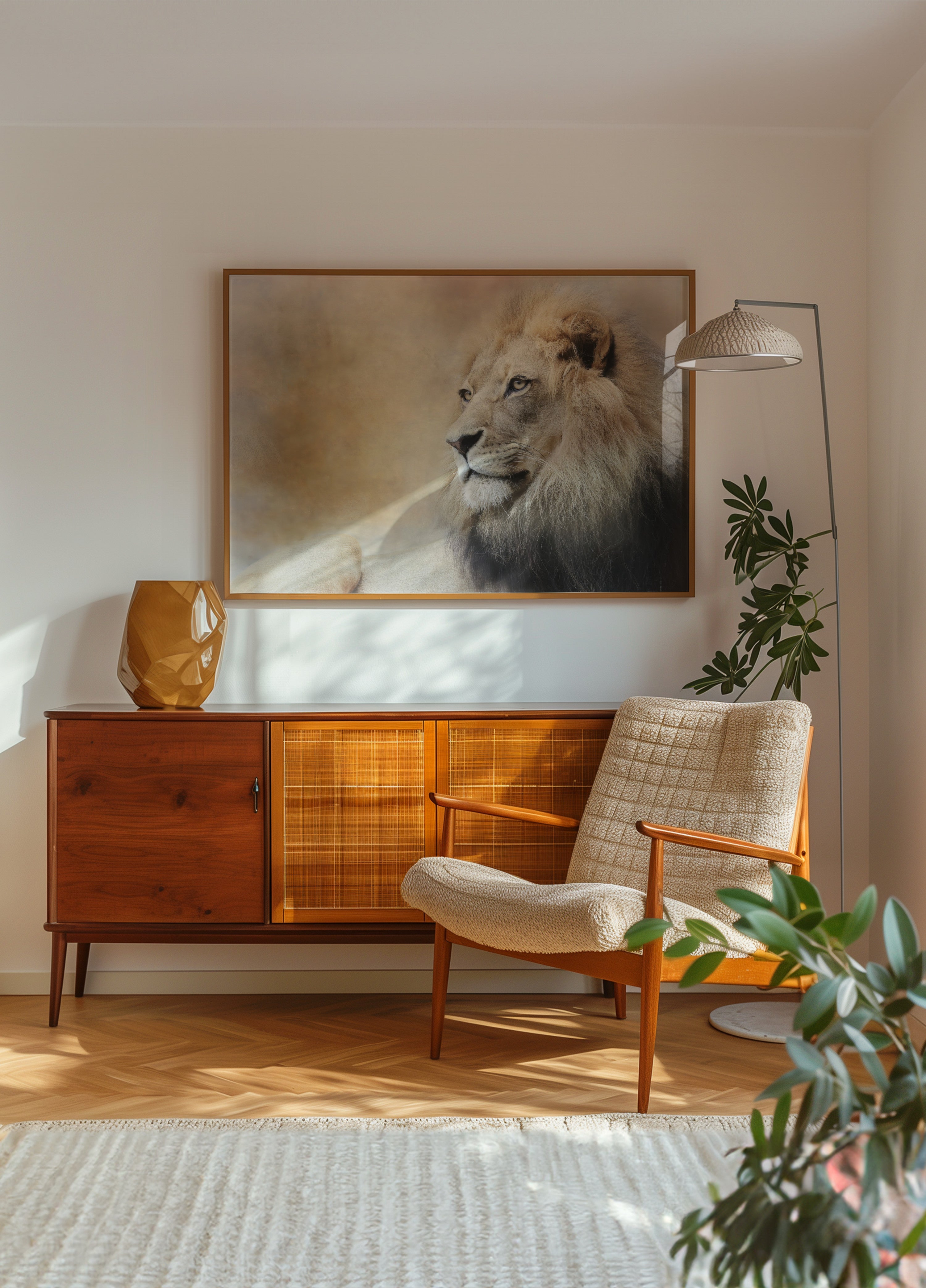 Majestuosa mirada del león