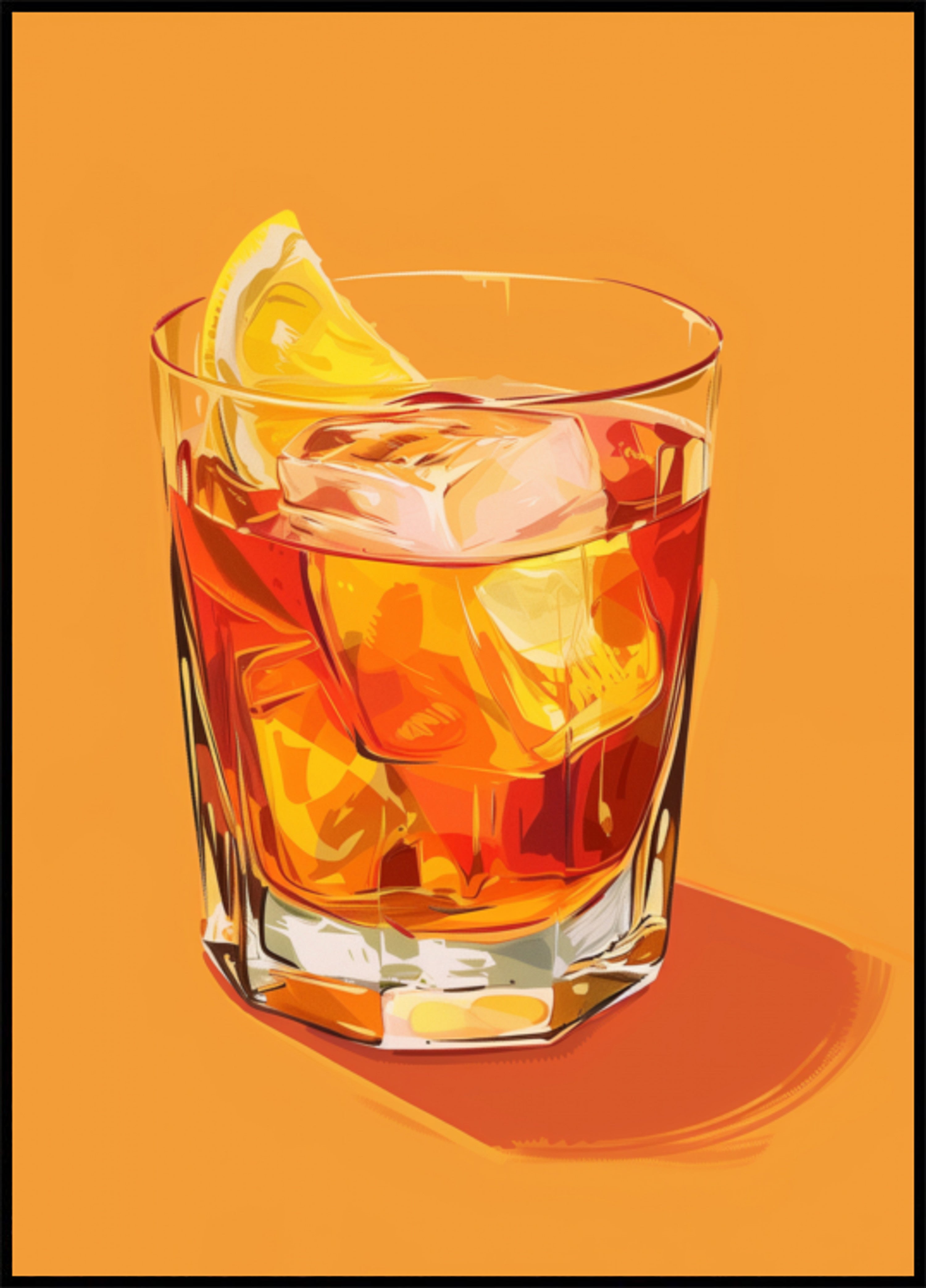 Cóctel refrescante de naranja