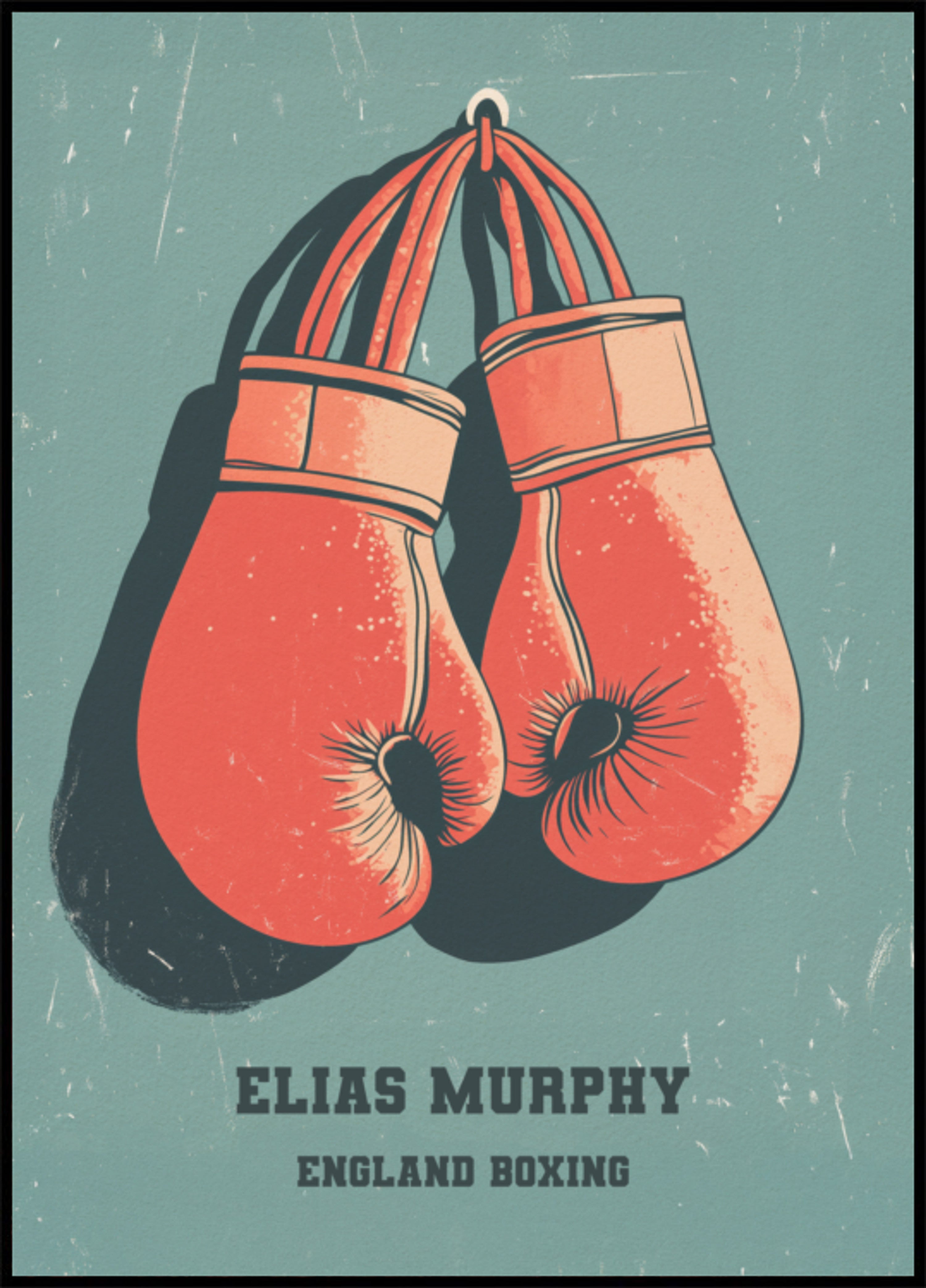 Guantes de boxeo vintage Póster