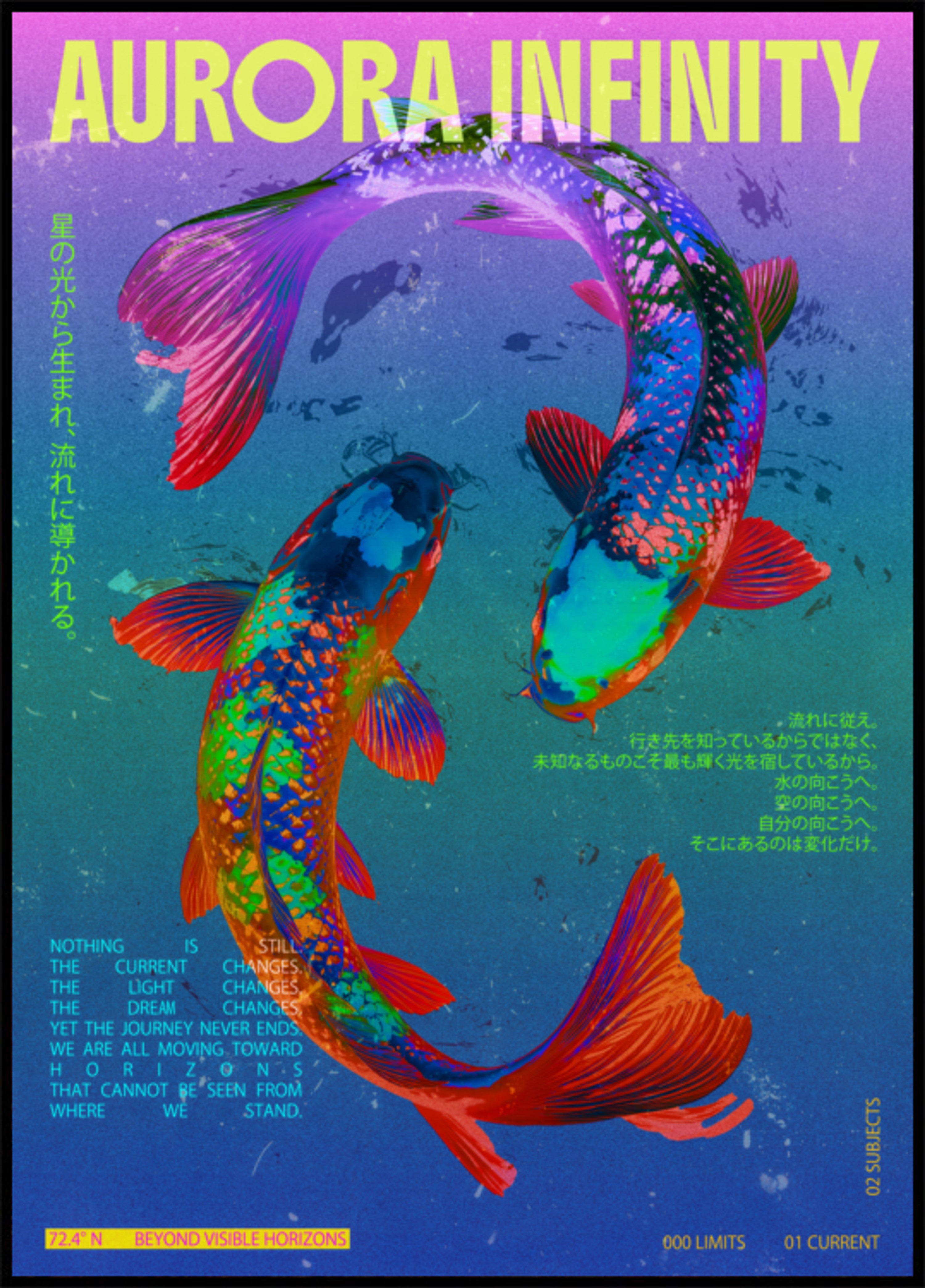 Vibrante aurora koi