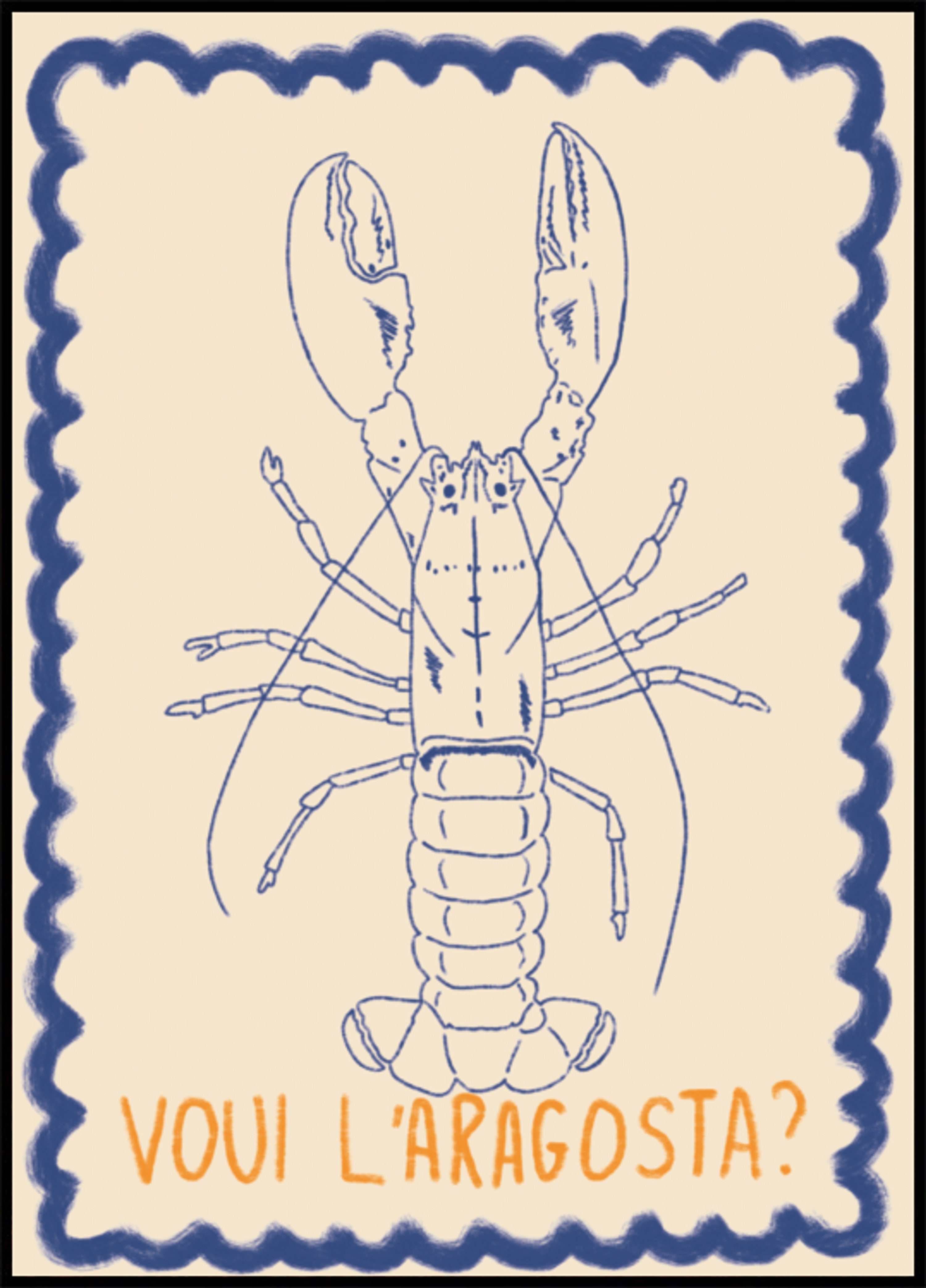 Dibujo de langosta italiana