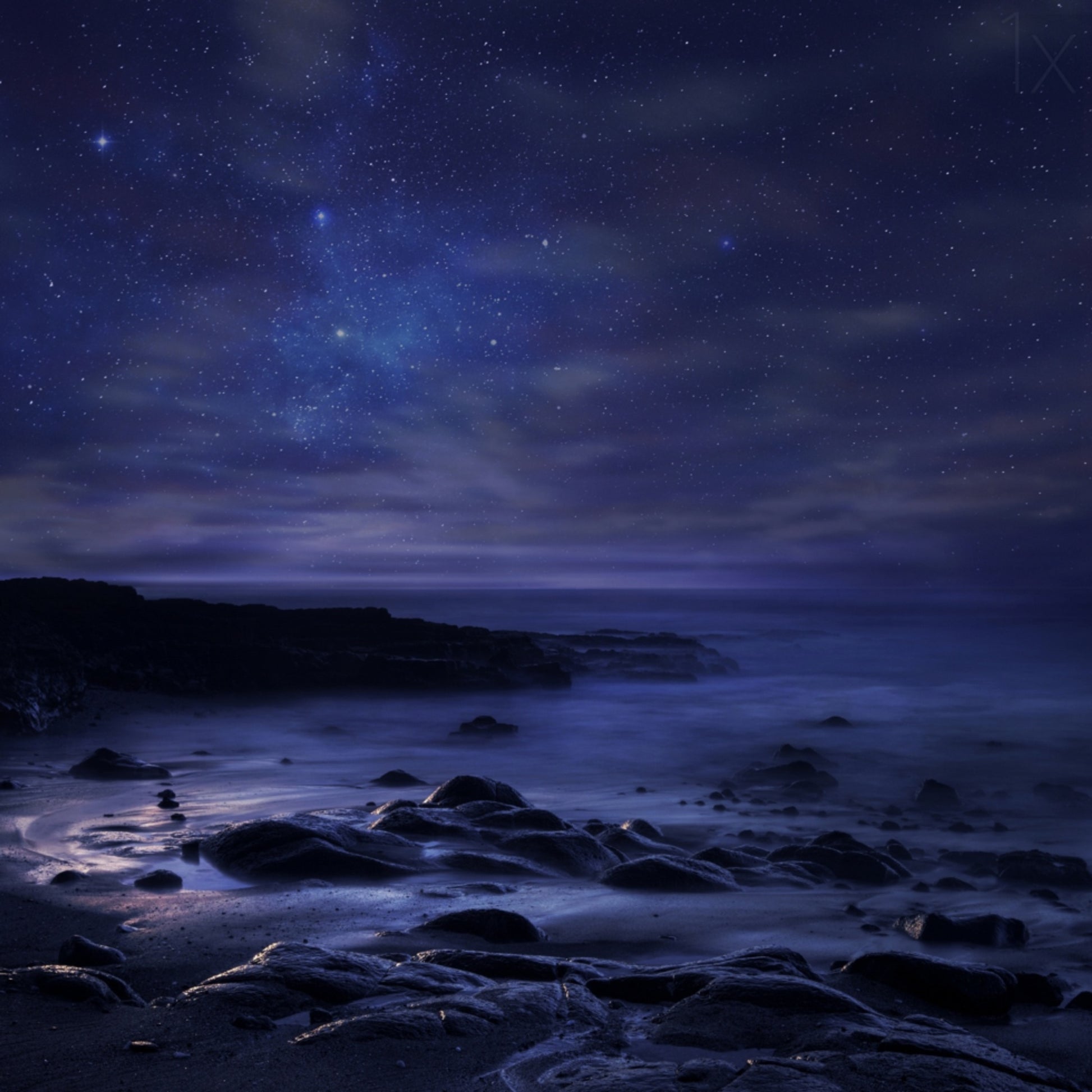 Costa de la noche estrellada