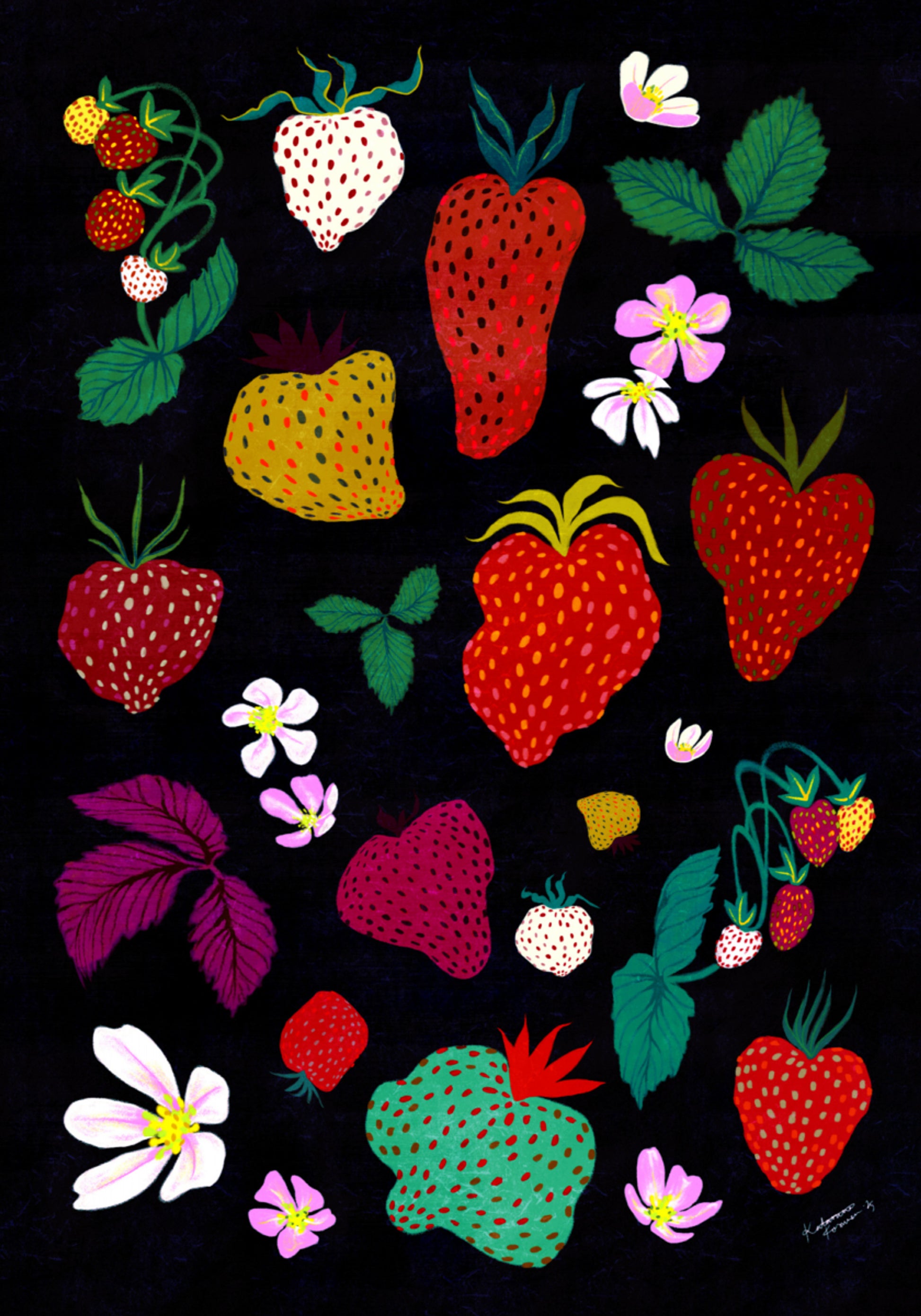 Cosecha caprichosa de fresas
