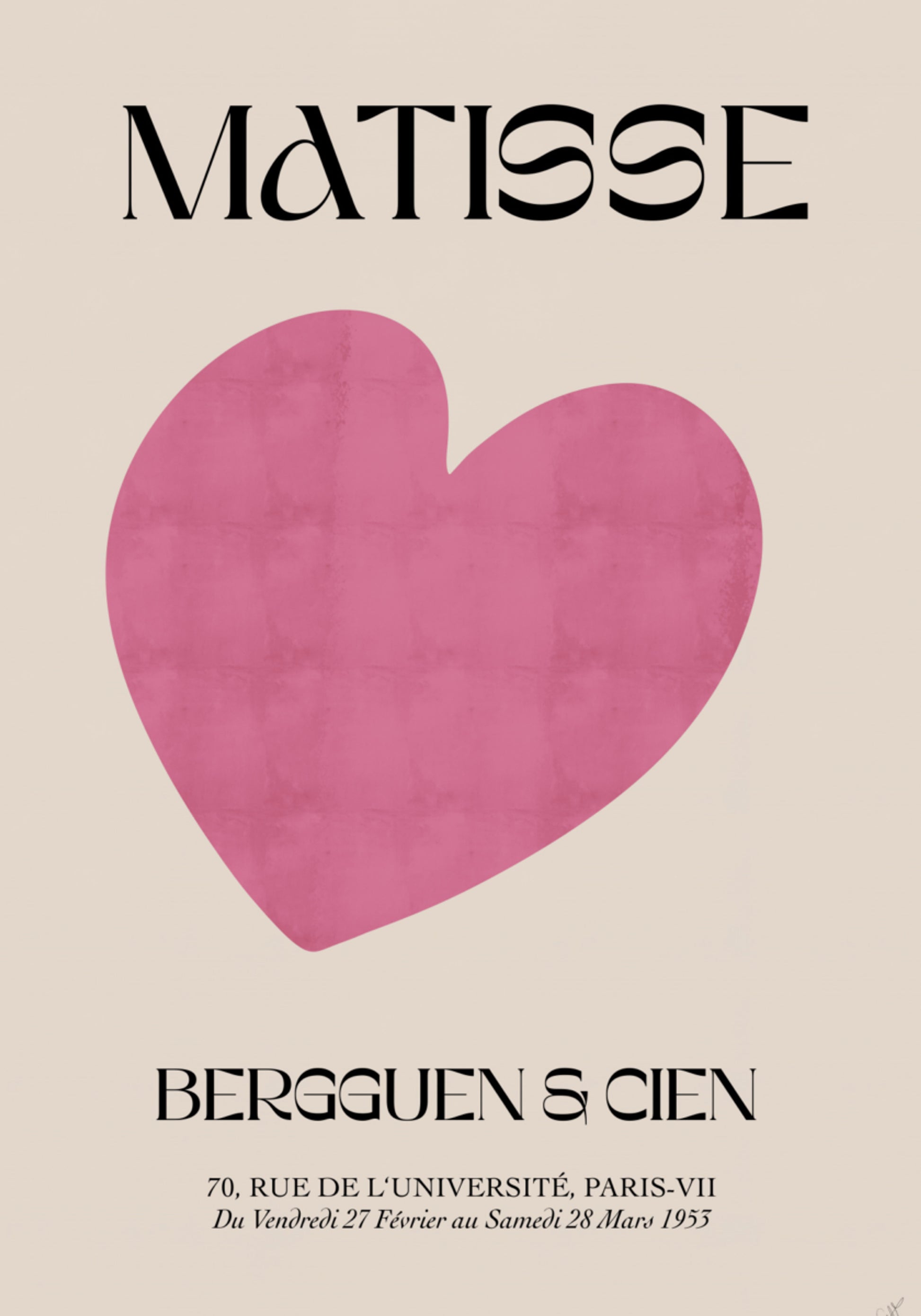Corazón rosa mínimo
