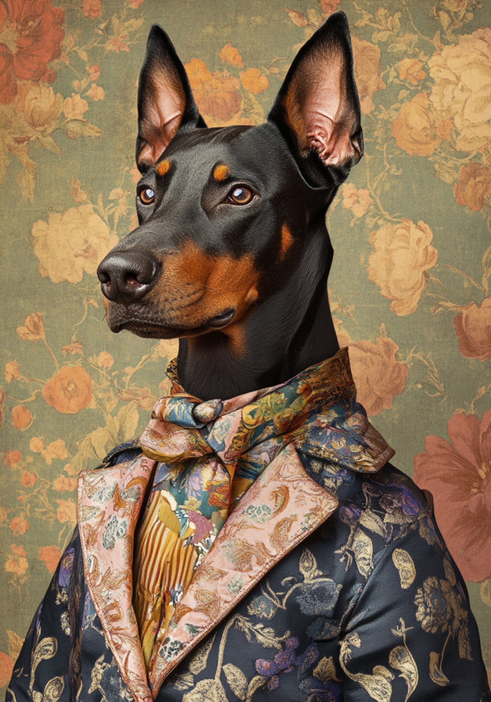 Caballero Doberman elegante