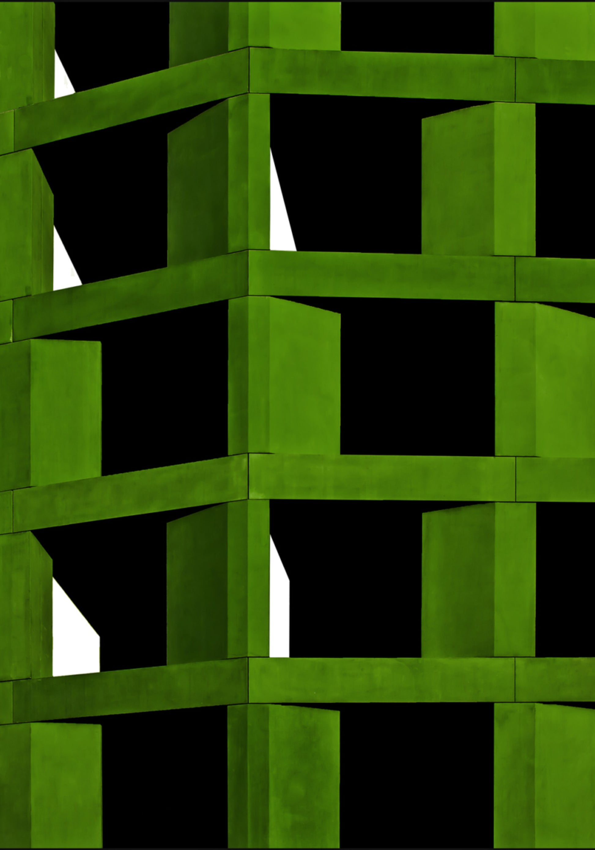 Geometría verde vibrante