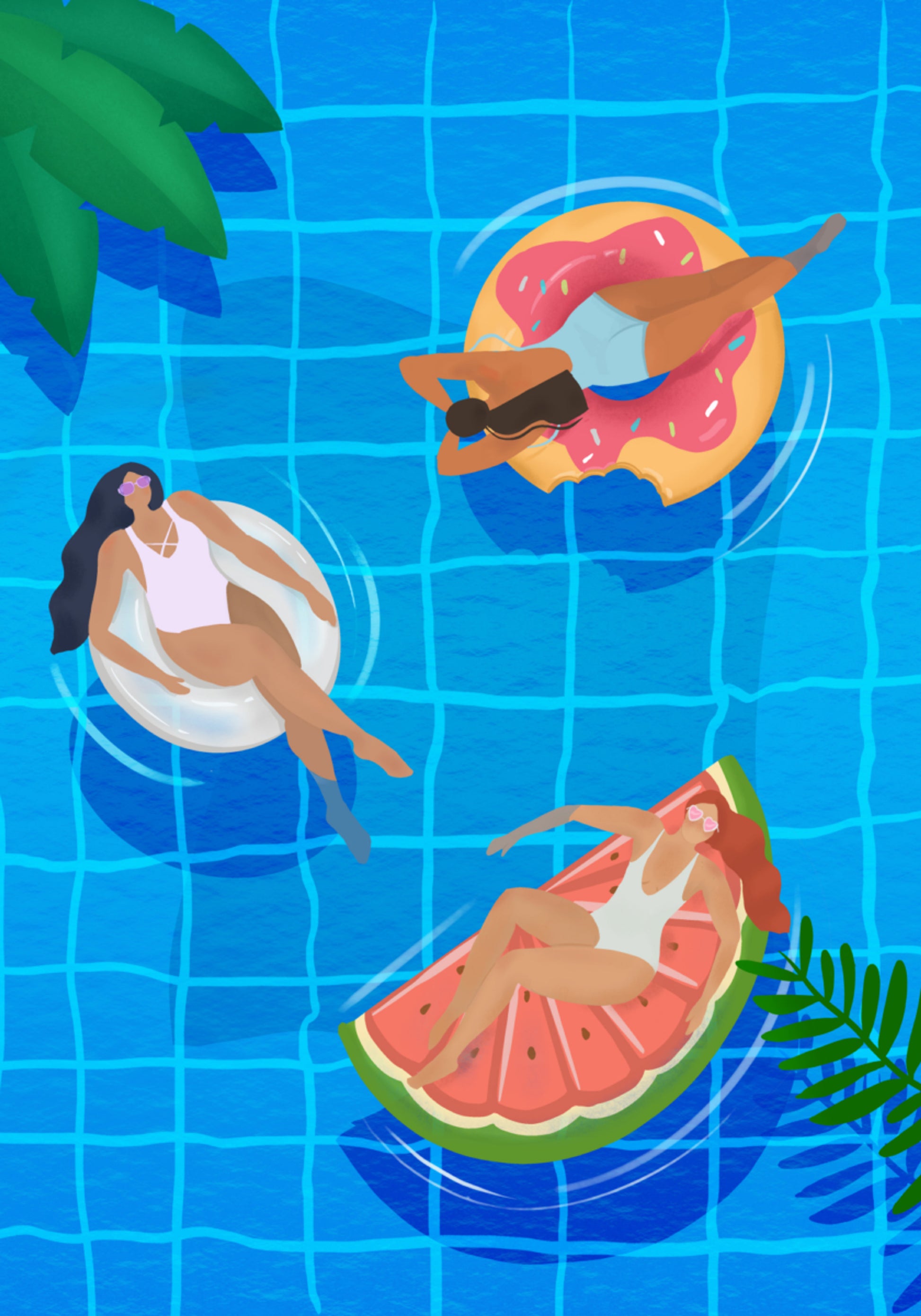 damas de la piscina