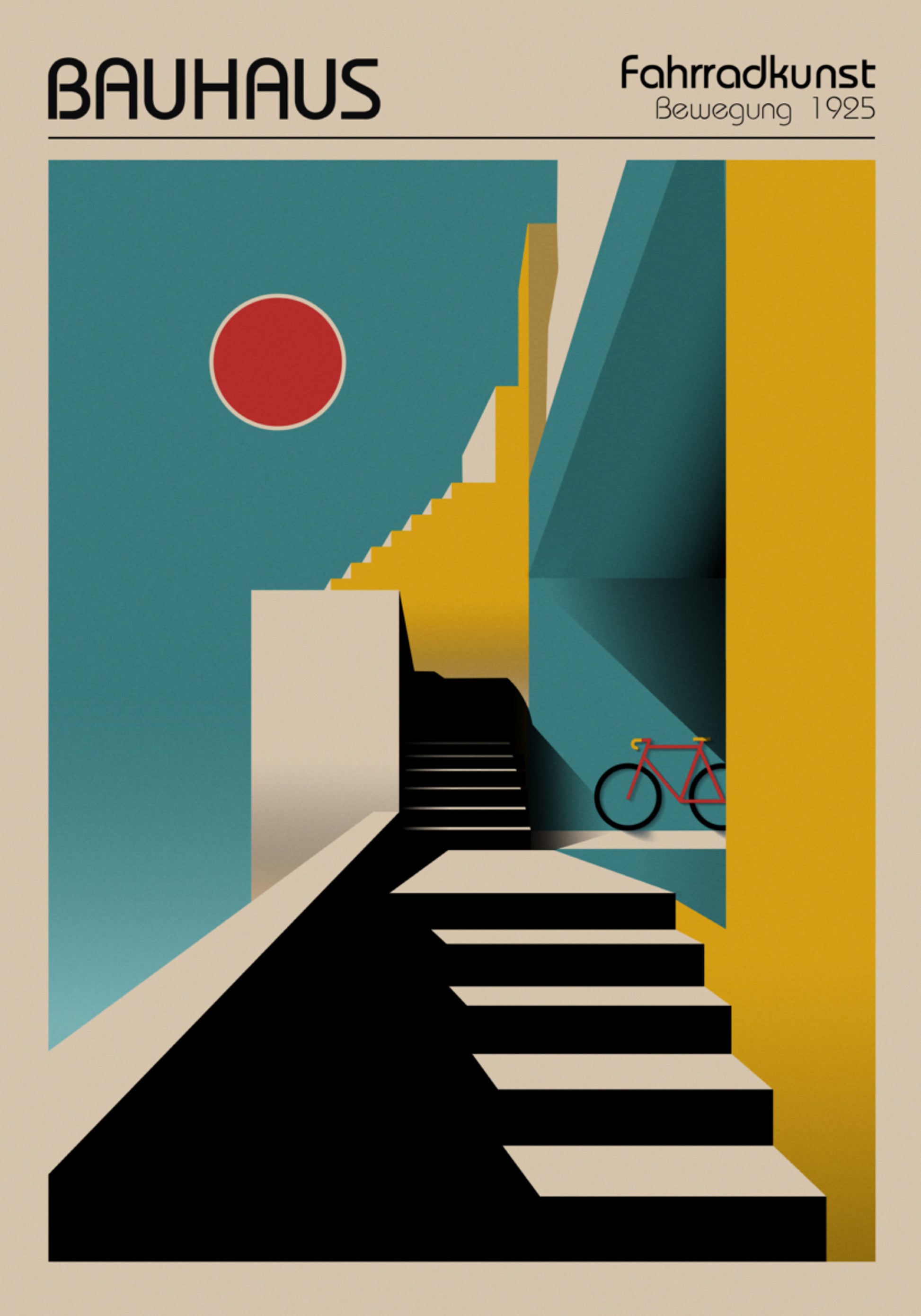 Bicicleta urbana geométrica