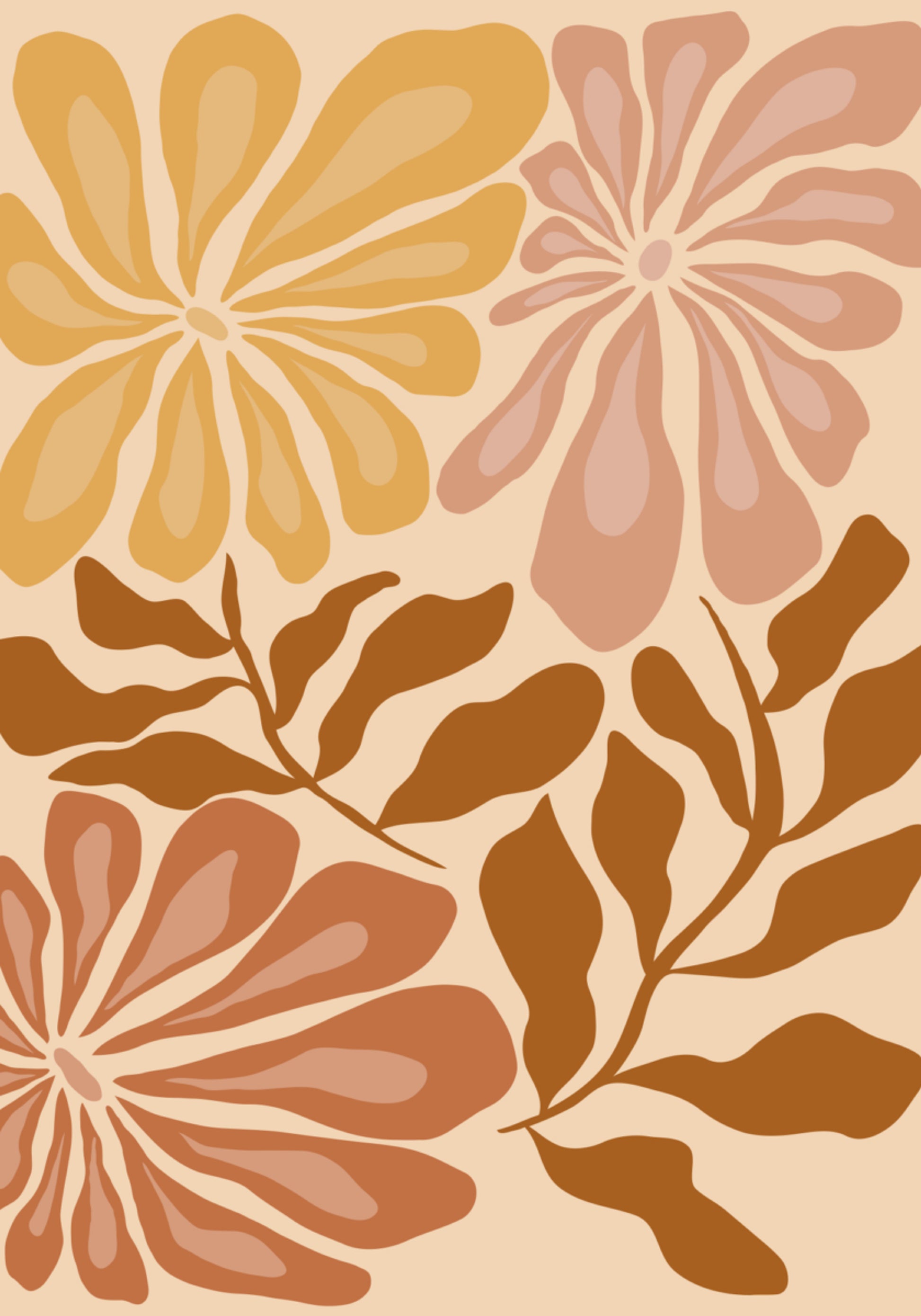 Tonos tierra florales boho