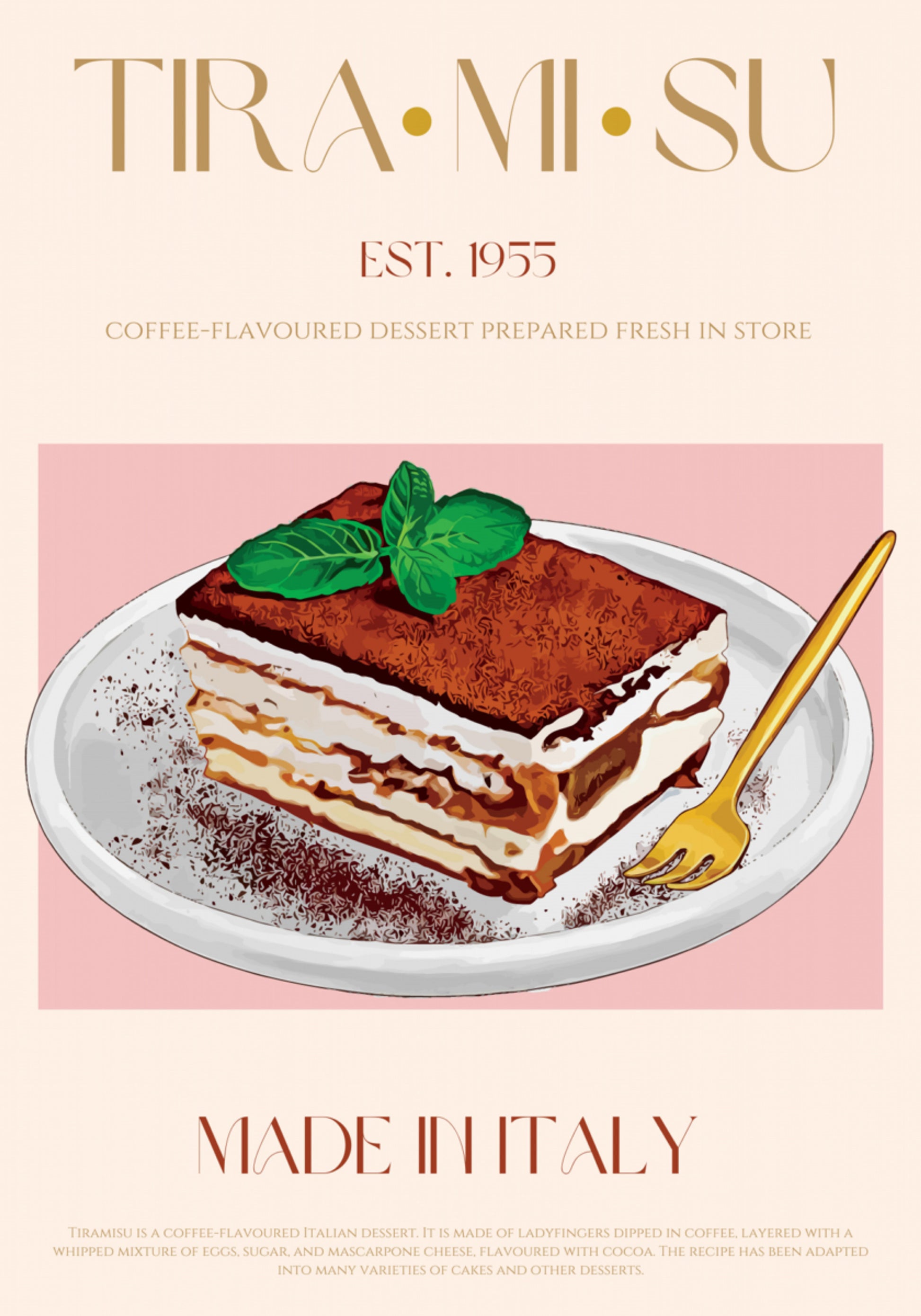 Tiramisú italiano clásico