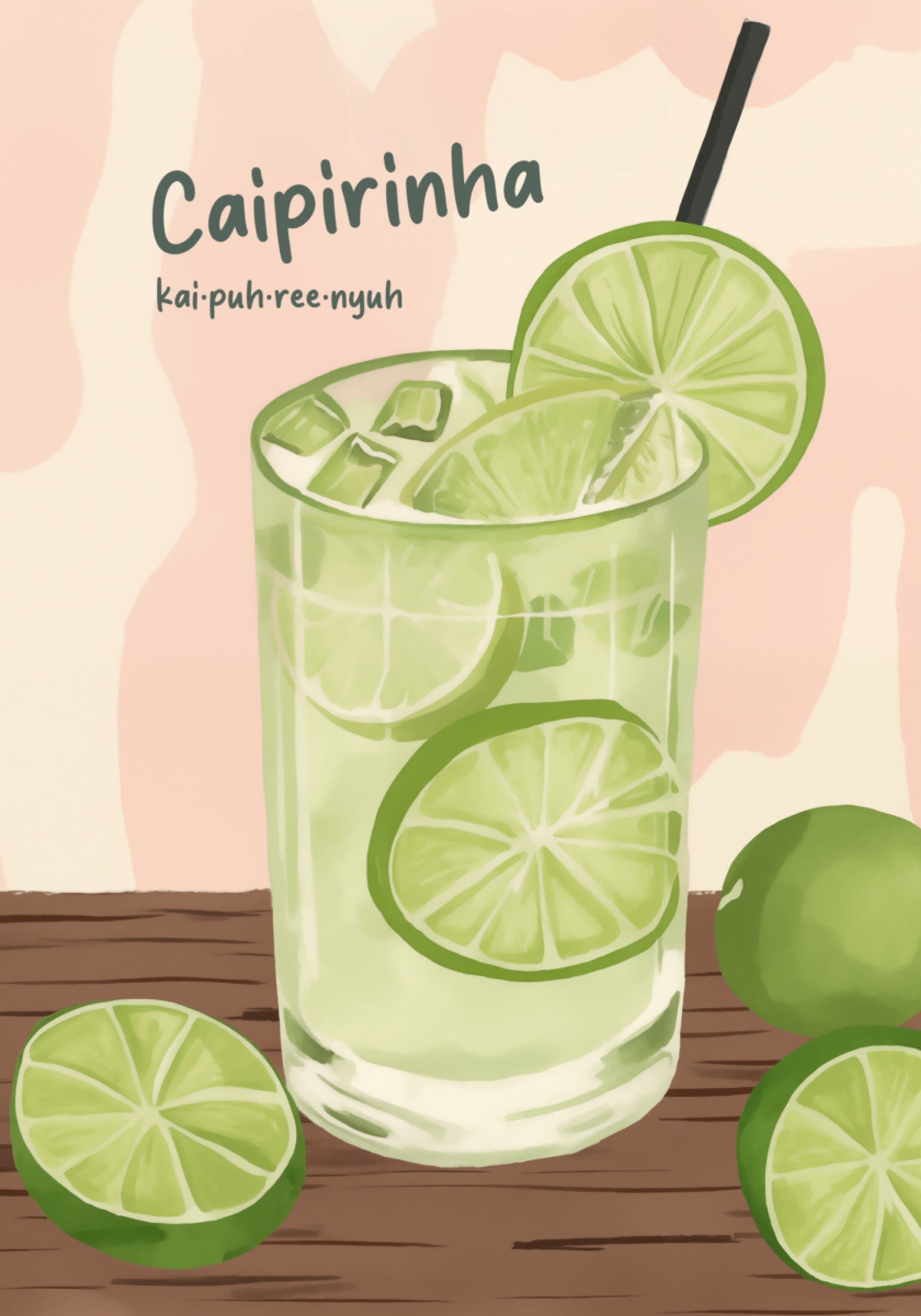 Caipirinha refrescante de lima