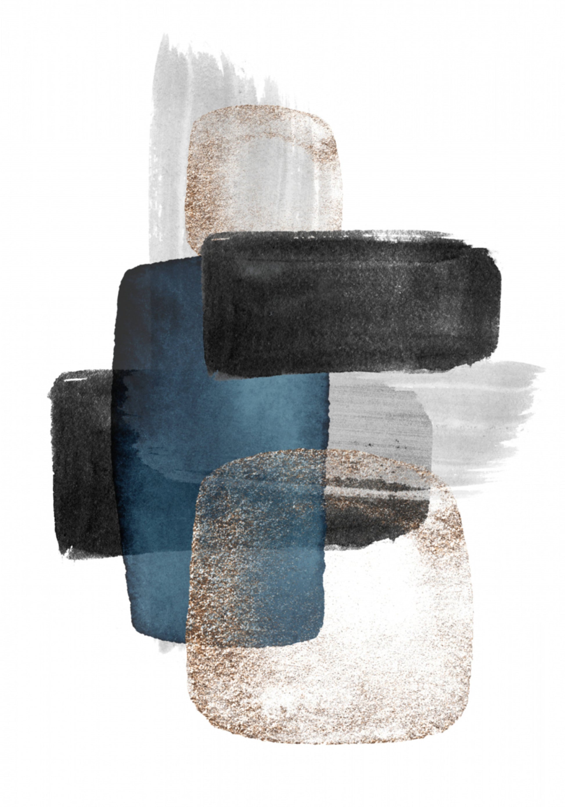 Bloques de oro azul abstracto