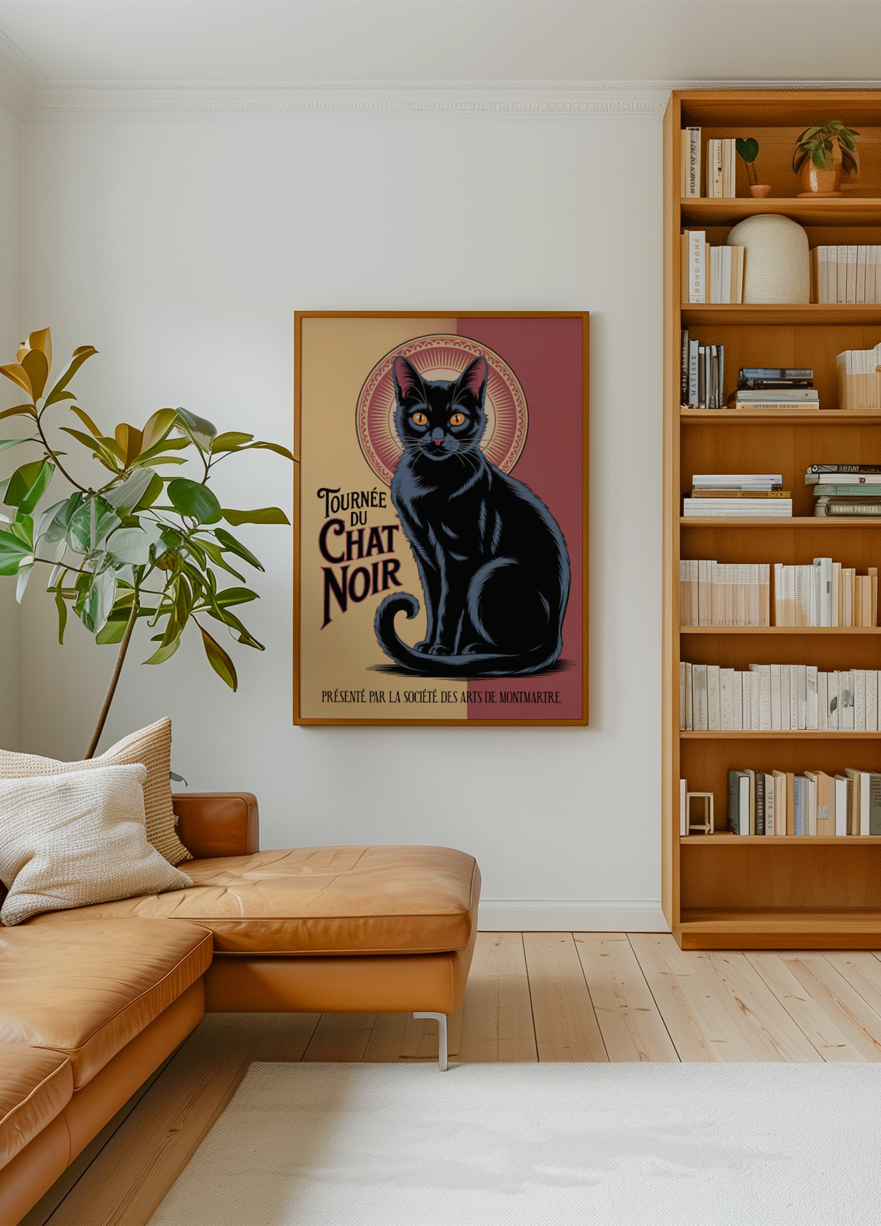 Gato negro francés vintage