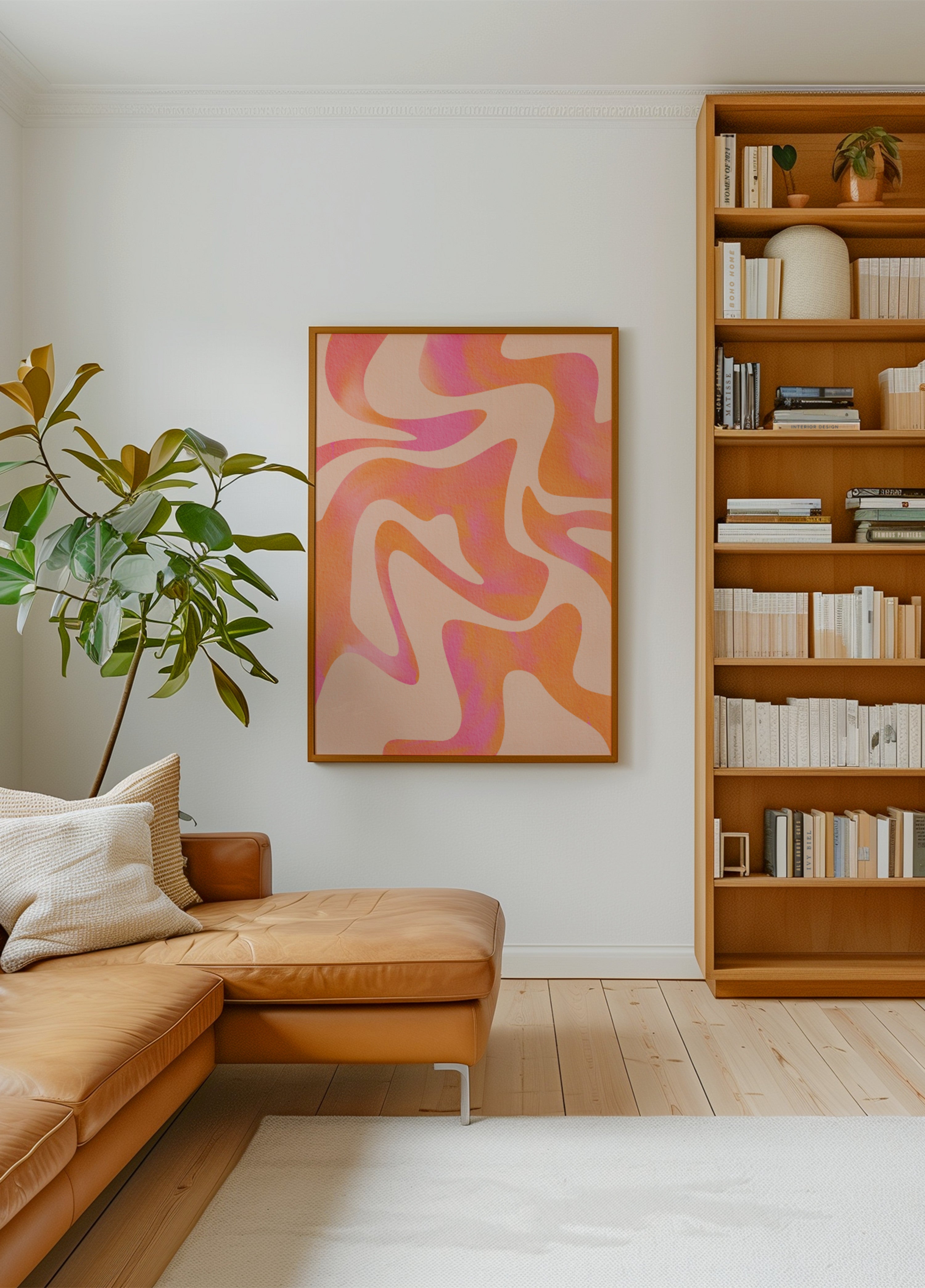 Remolinos maravillosos de color rosa y naranja