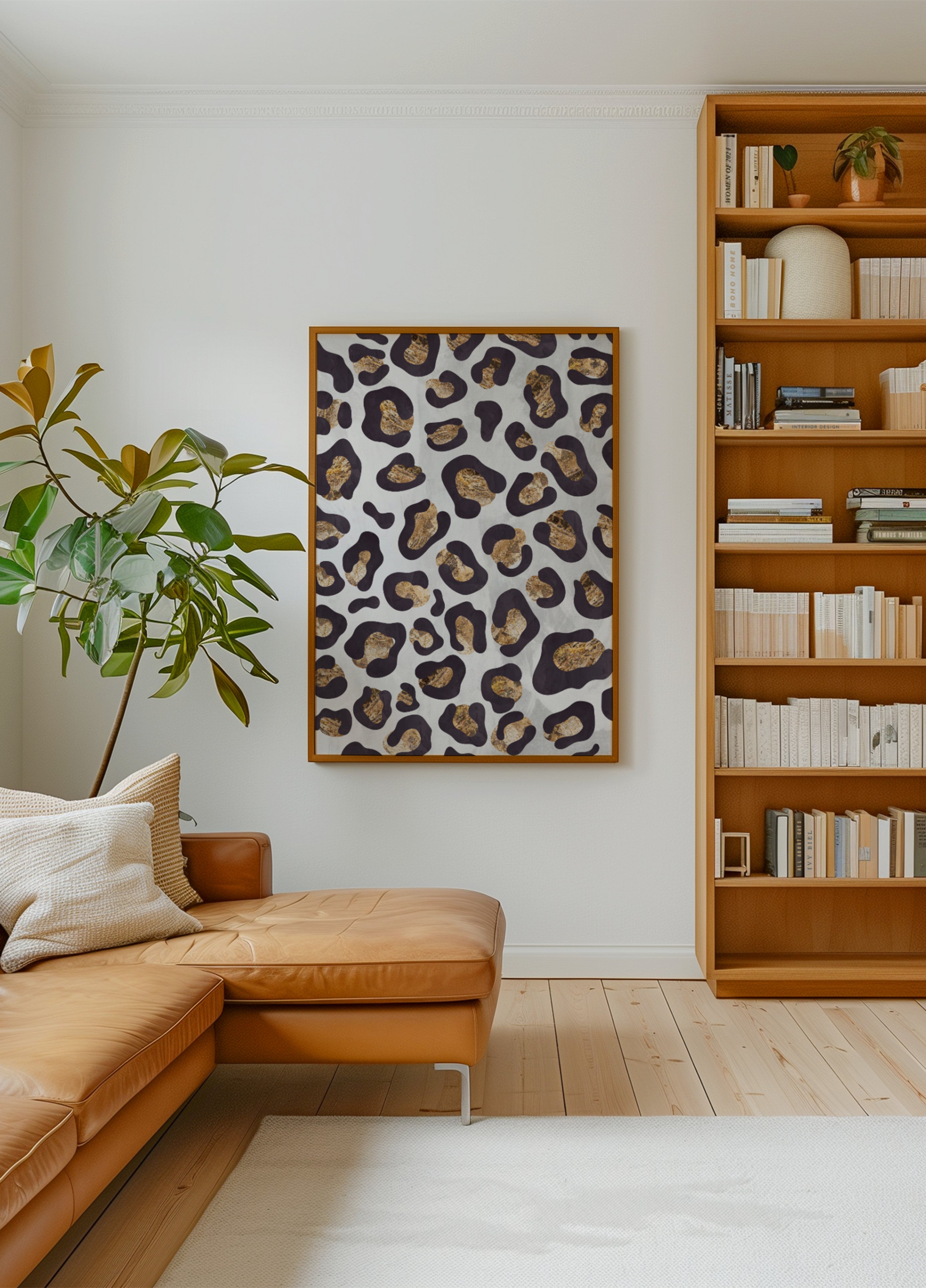 Leopardo dorado glamoroso