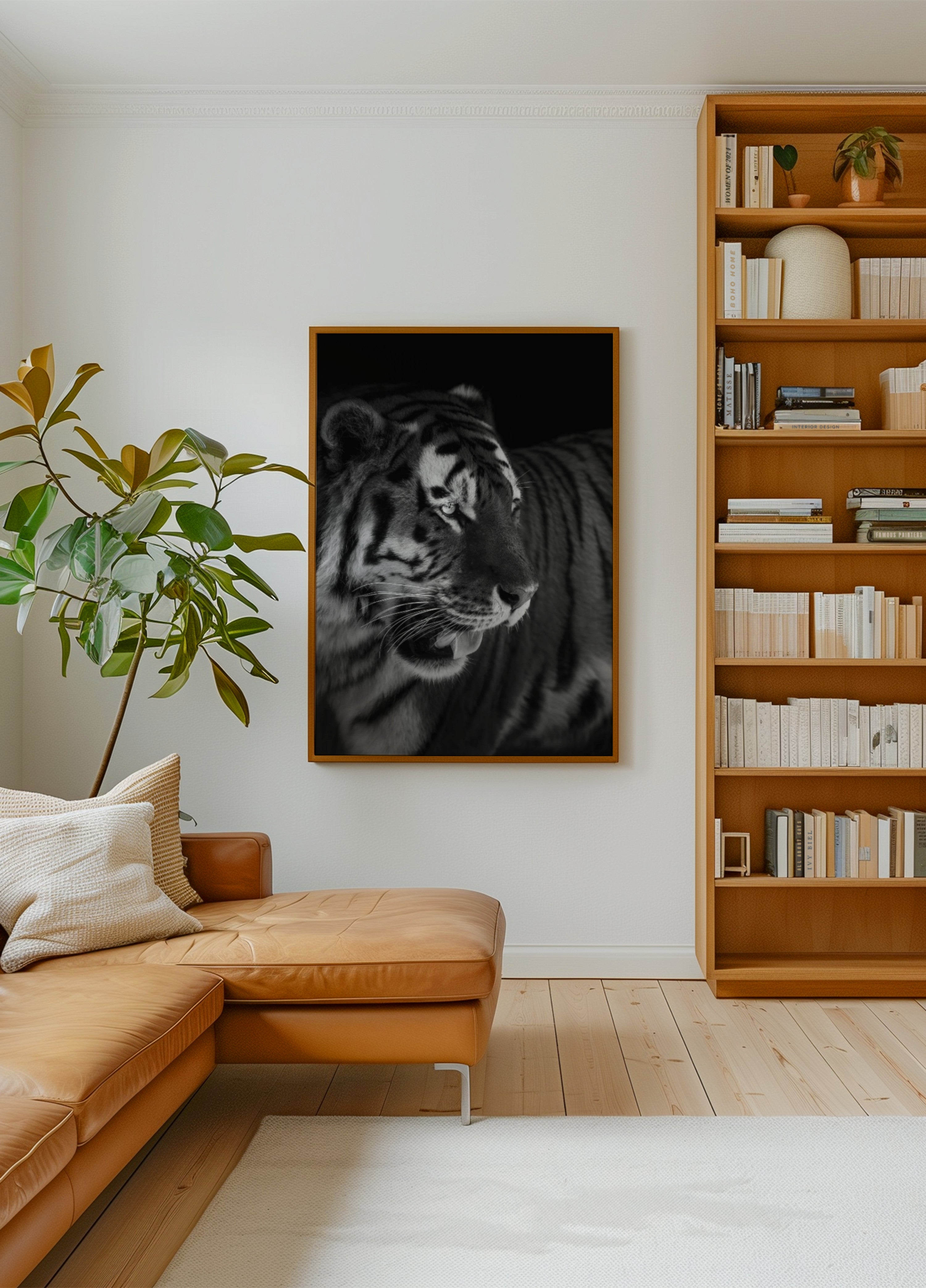 Retrato de tigre feroz
