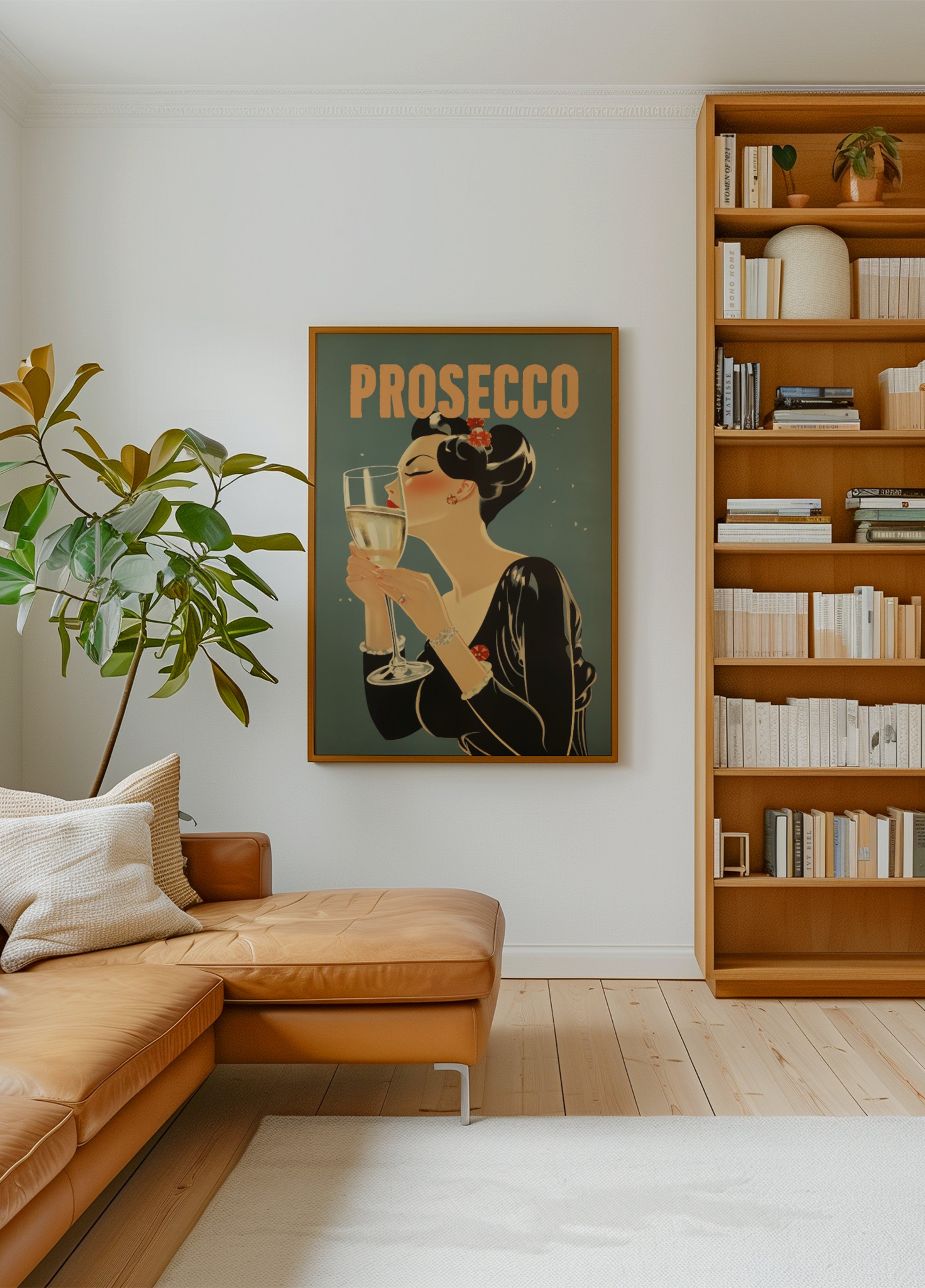 Mujer Prosecco elegante
