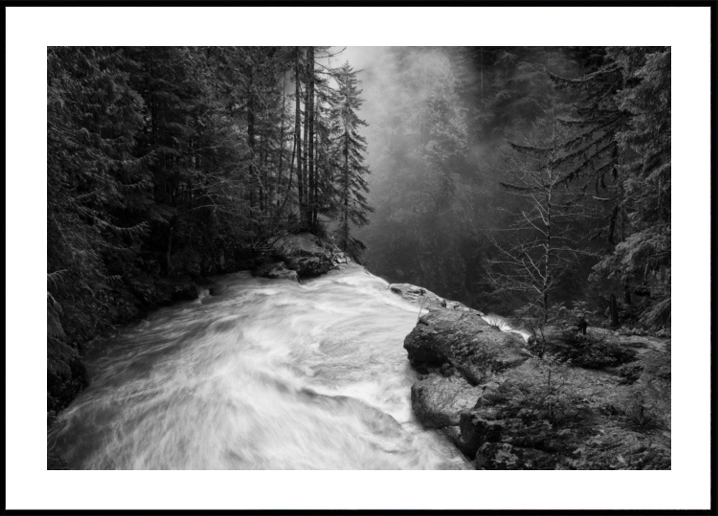 Flujo del río brumoso