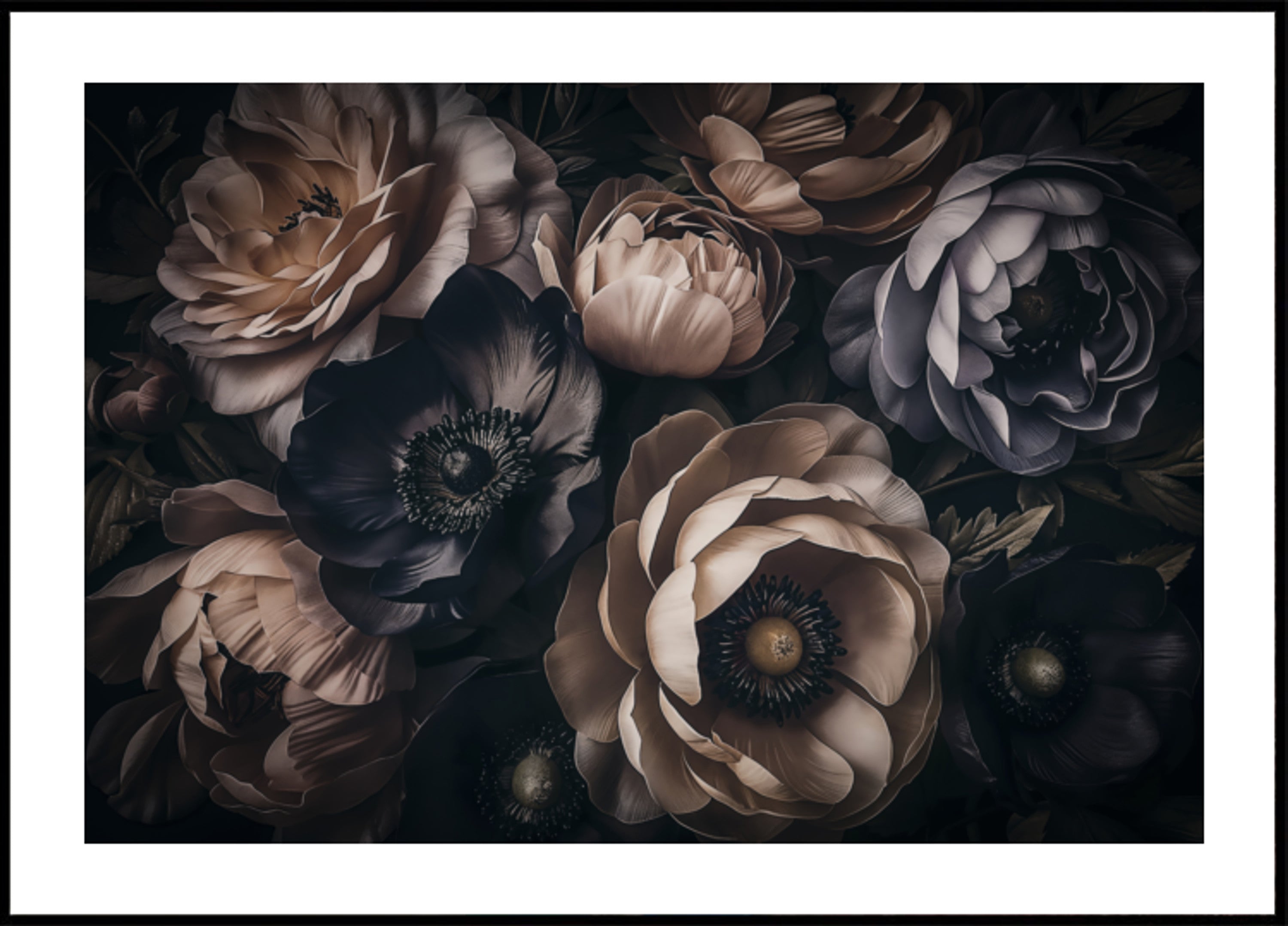 Flores oscuras elegantes