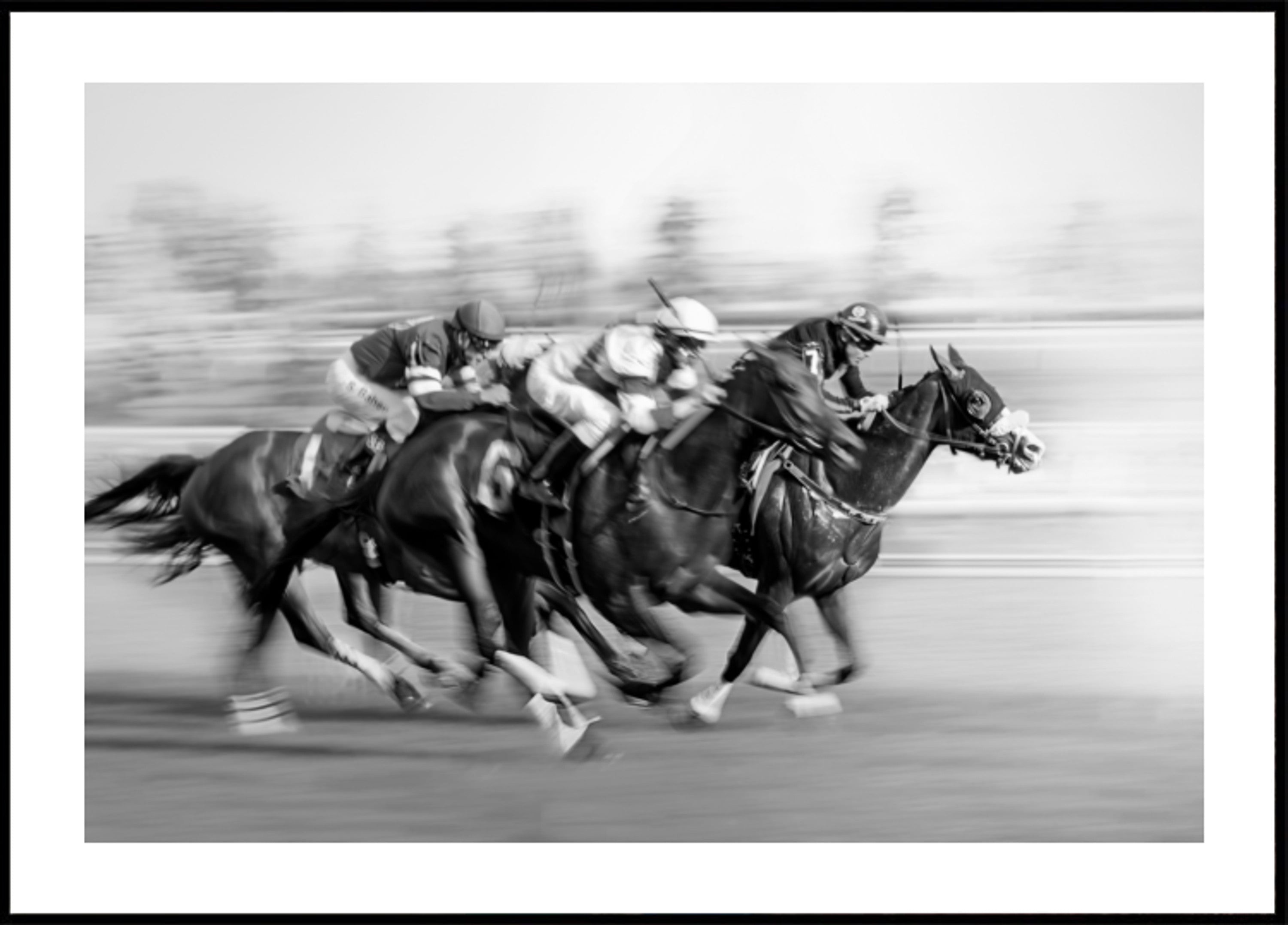 Caballos de carreras al galope