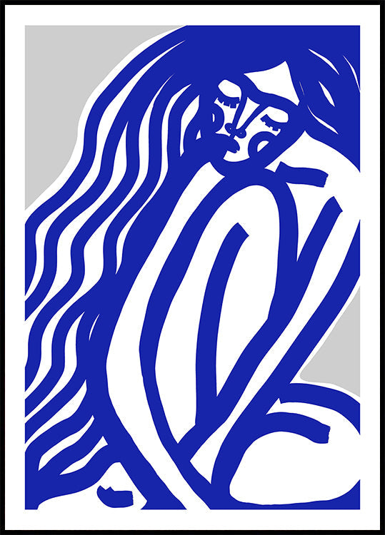 Blue Contours Plakat - Posterbox