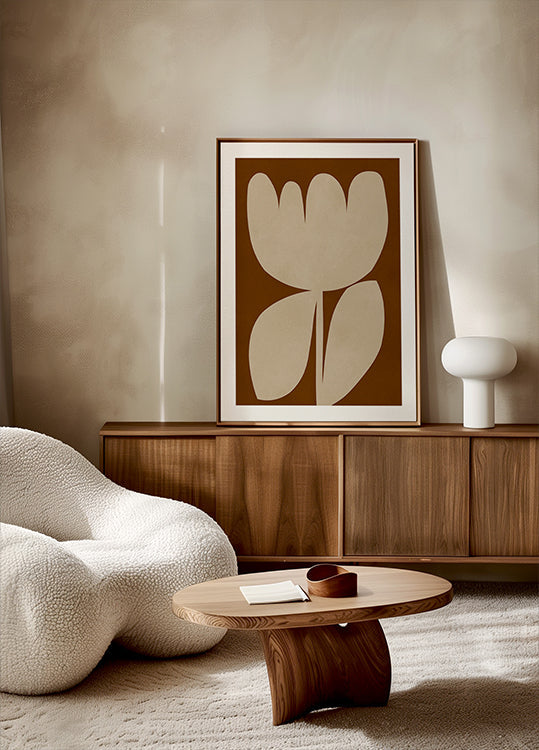 Beige Blossom Shapes (NEW) - Posterbox