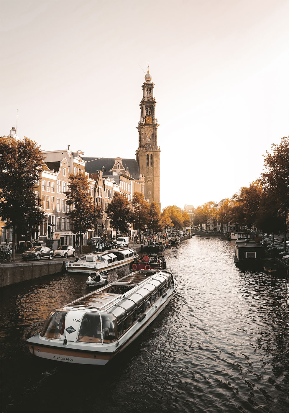 Walk Along The Prinsengracht Canal Plakat - Posterbox.dk